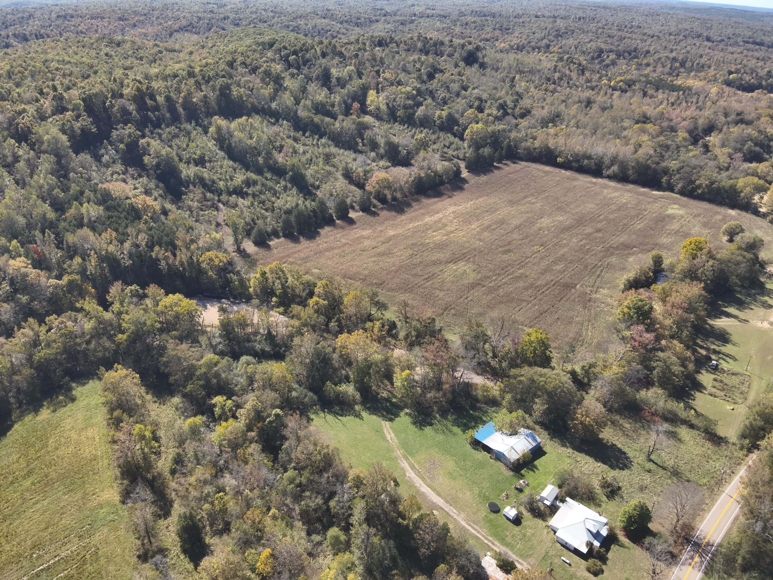 Hunting Land With Vintage Farm For Sale in Linden, Tennessee