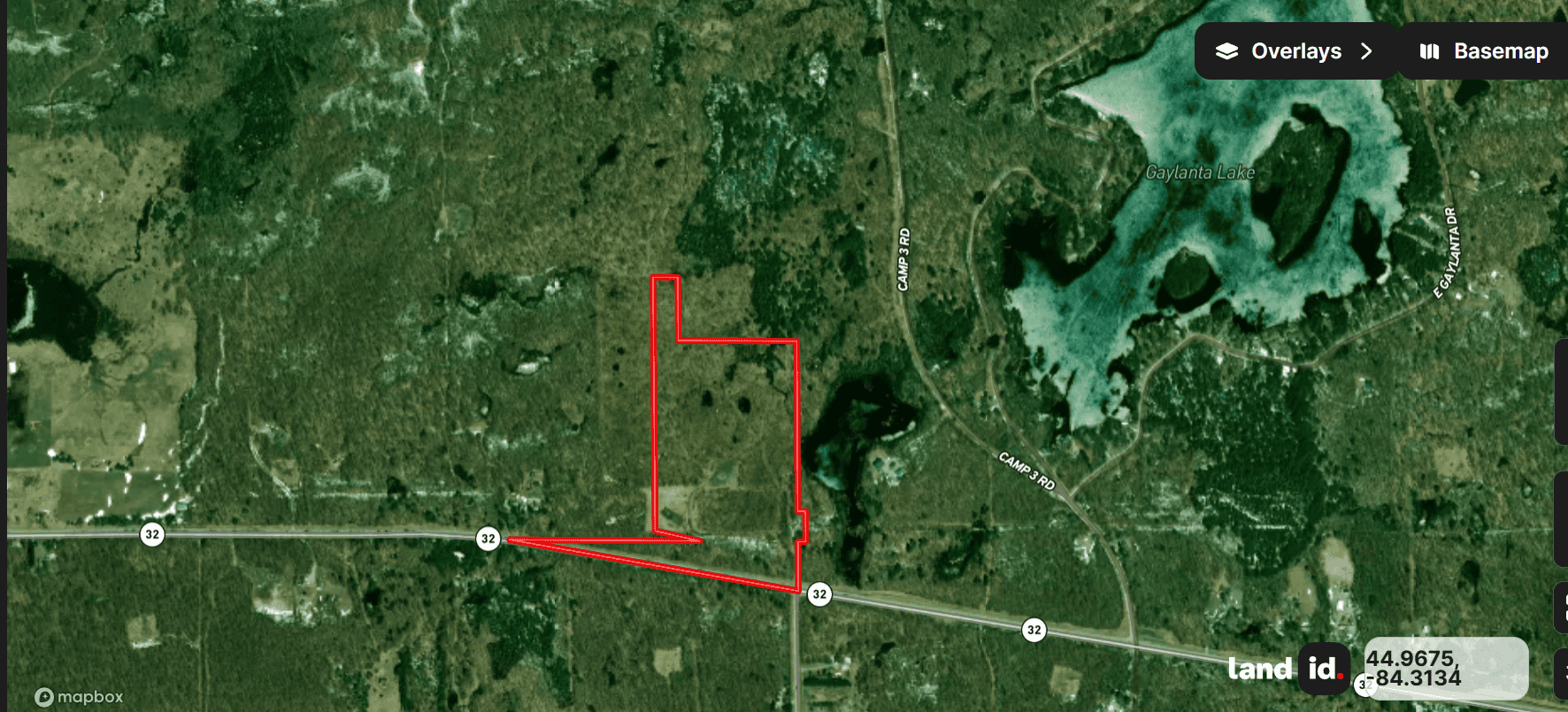 33+ Acre Hunting Camp with Cabin Near Gaylanta Lake, Atlanta MI
