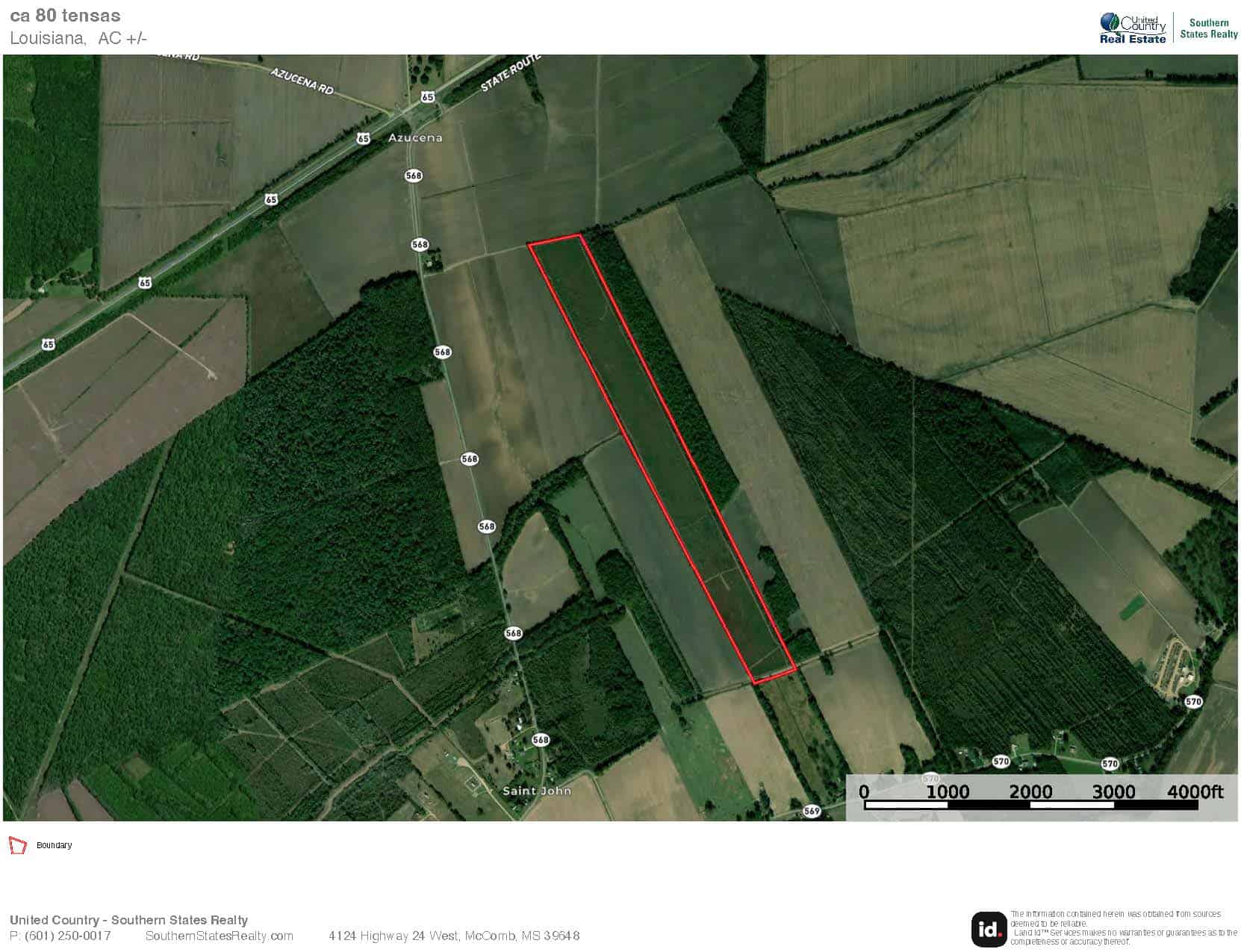 Tensas Parish Land Near Lake St. John – 80 Acres