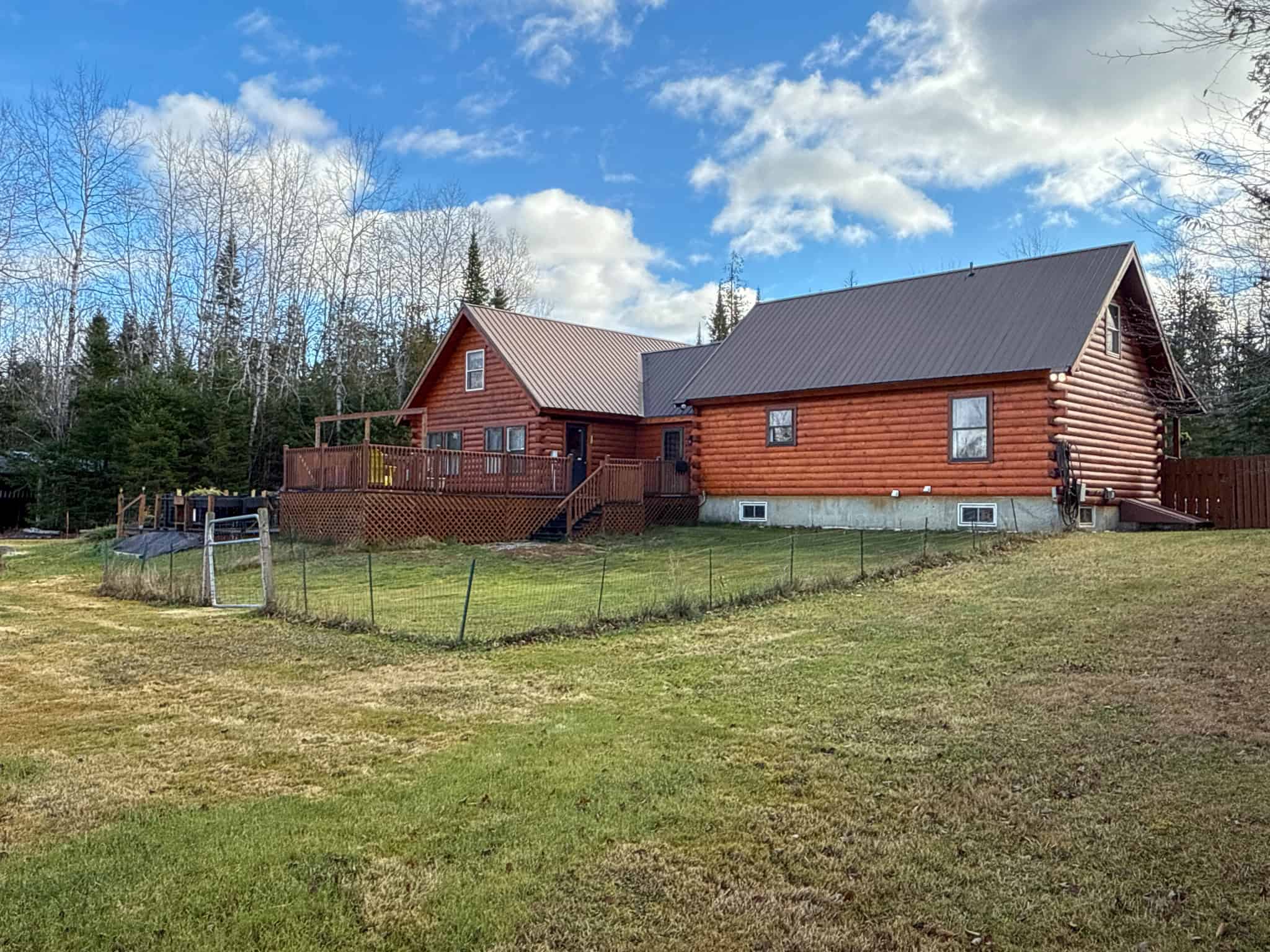 2,000 Sq. Ft. Log Home on 48 Acres  – Milo, Maine