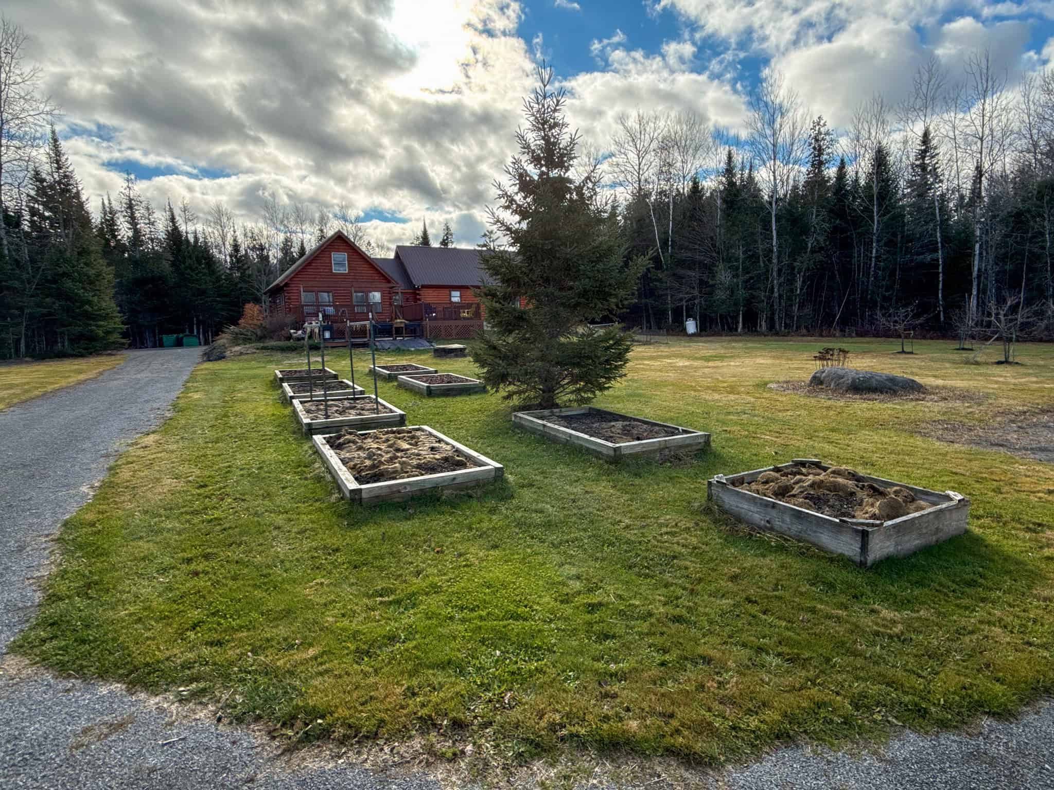2,000 Sq. Ft. Log Home on 48 Acres  – Milo, Maine