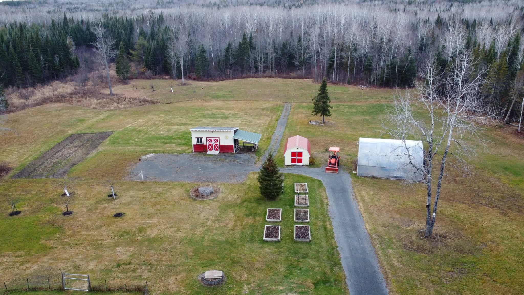 2,000 Sq. Ft. Log Home on 48 Acres  – Milo, Maine