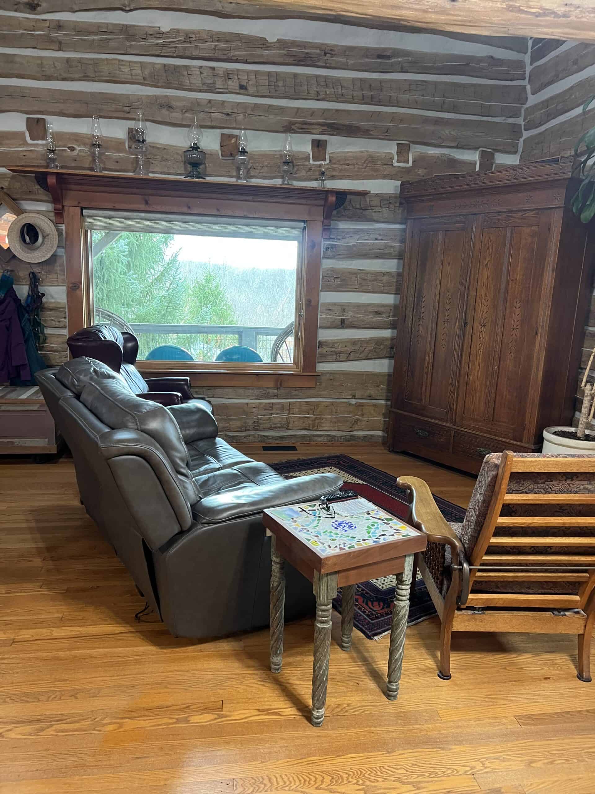 One of a Kind Lucas County, IA Acreage with Custom Log Home
