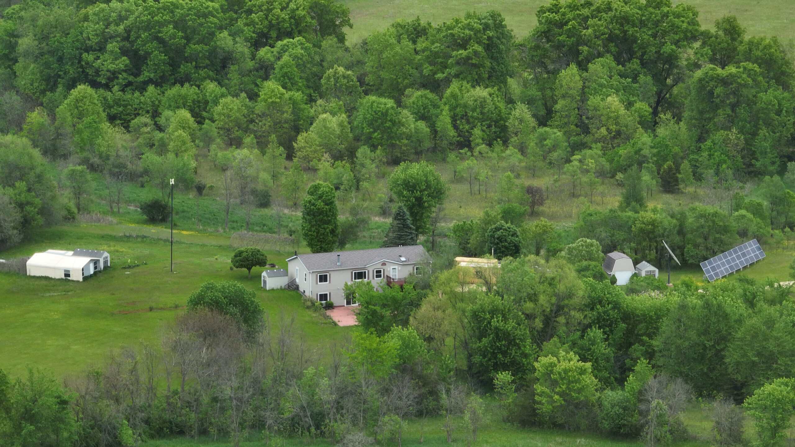 Off-Grid Solar Renewable Energy System Home on 67 Acres with Pine River Frontage | Richland County, WI