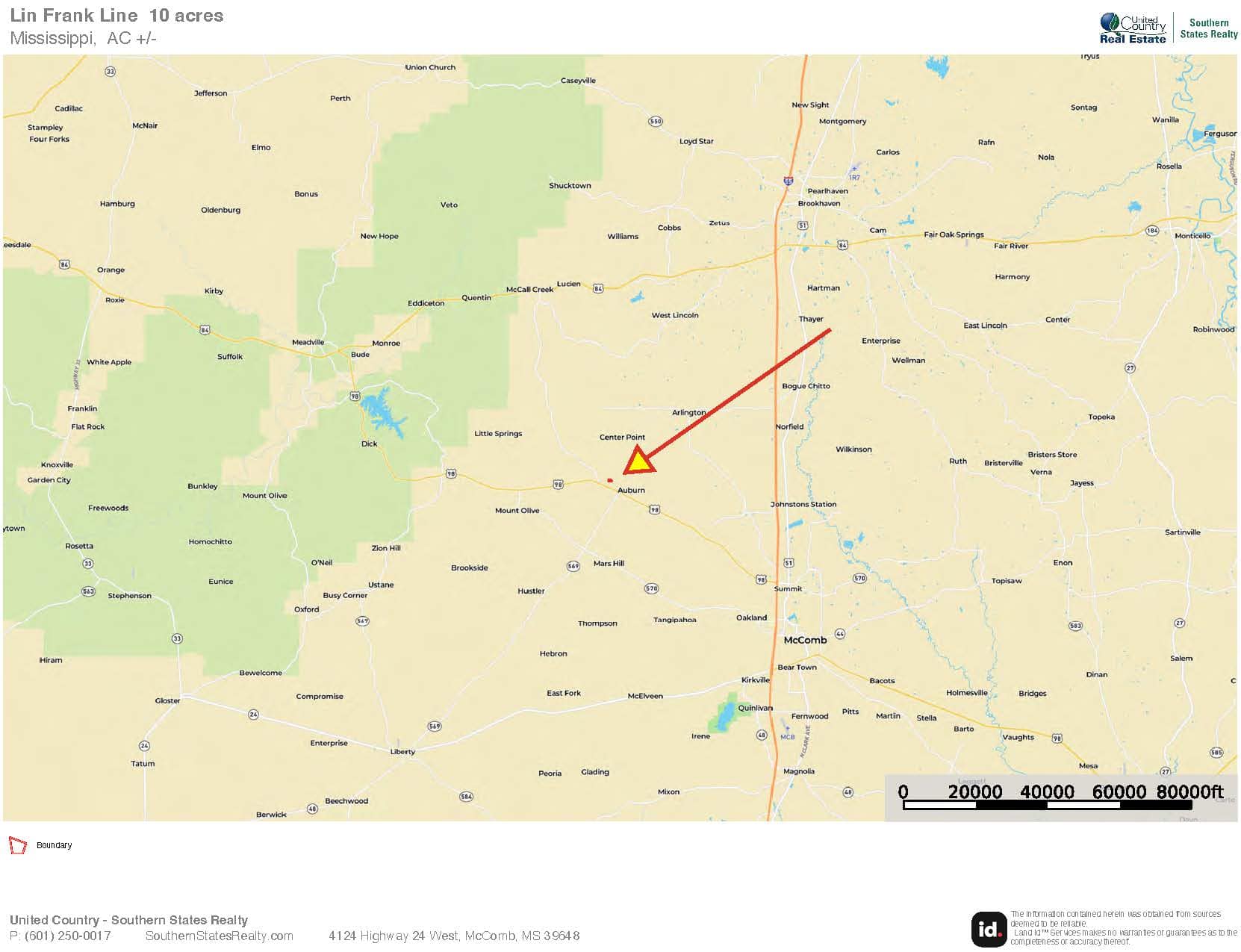 10 Acres Wooded Homesite & Hunting Tract in Smithdale, MS