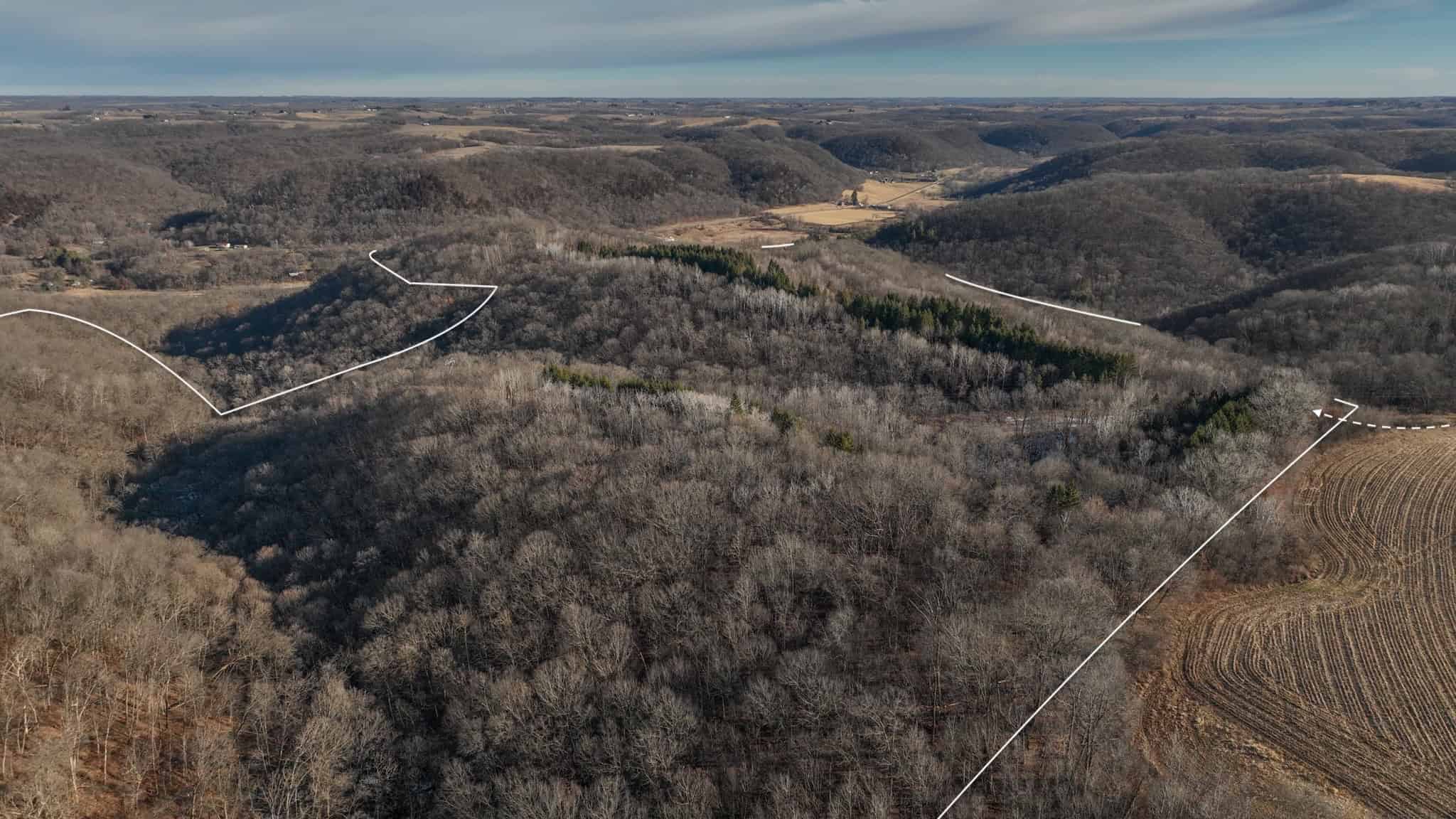 Legacy Blufftop Hunting Retreat Near the Mississippi River | 128 Acres in Crawford County, WI