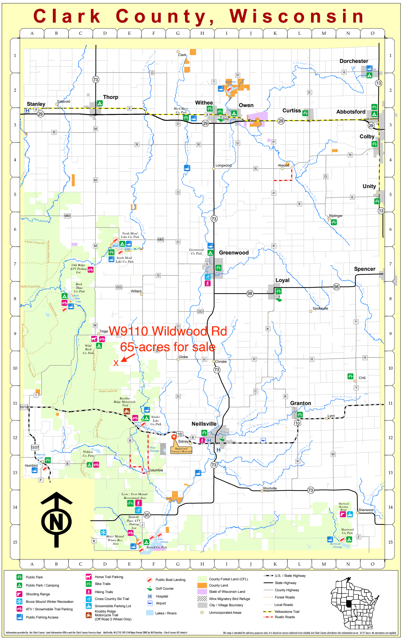 Legacy Whitetail Retreat — 65 Acres with New Custom Hunting Cabin off Dead-End Road in Clark County, Wisconsin
