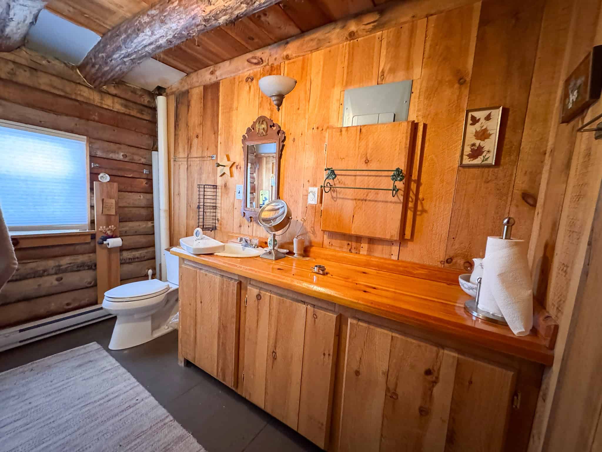 Waterfront Log Cabin on 16 Acres in Northern Maine
