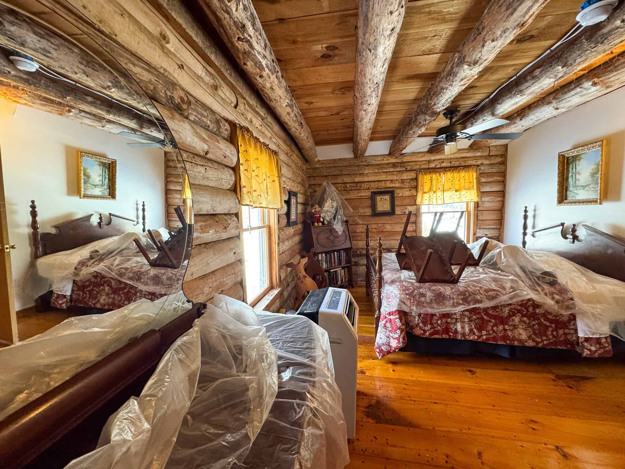 Waterfront Log Cabin on 16 Acres in Northern Maine