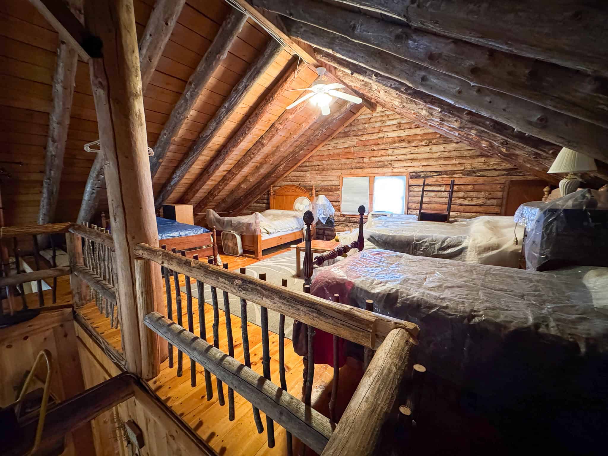 Waterfront Log Cabin on 16 Acres in Northern Maine