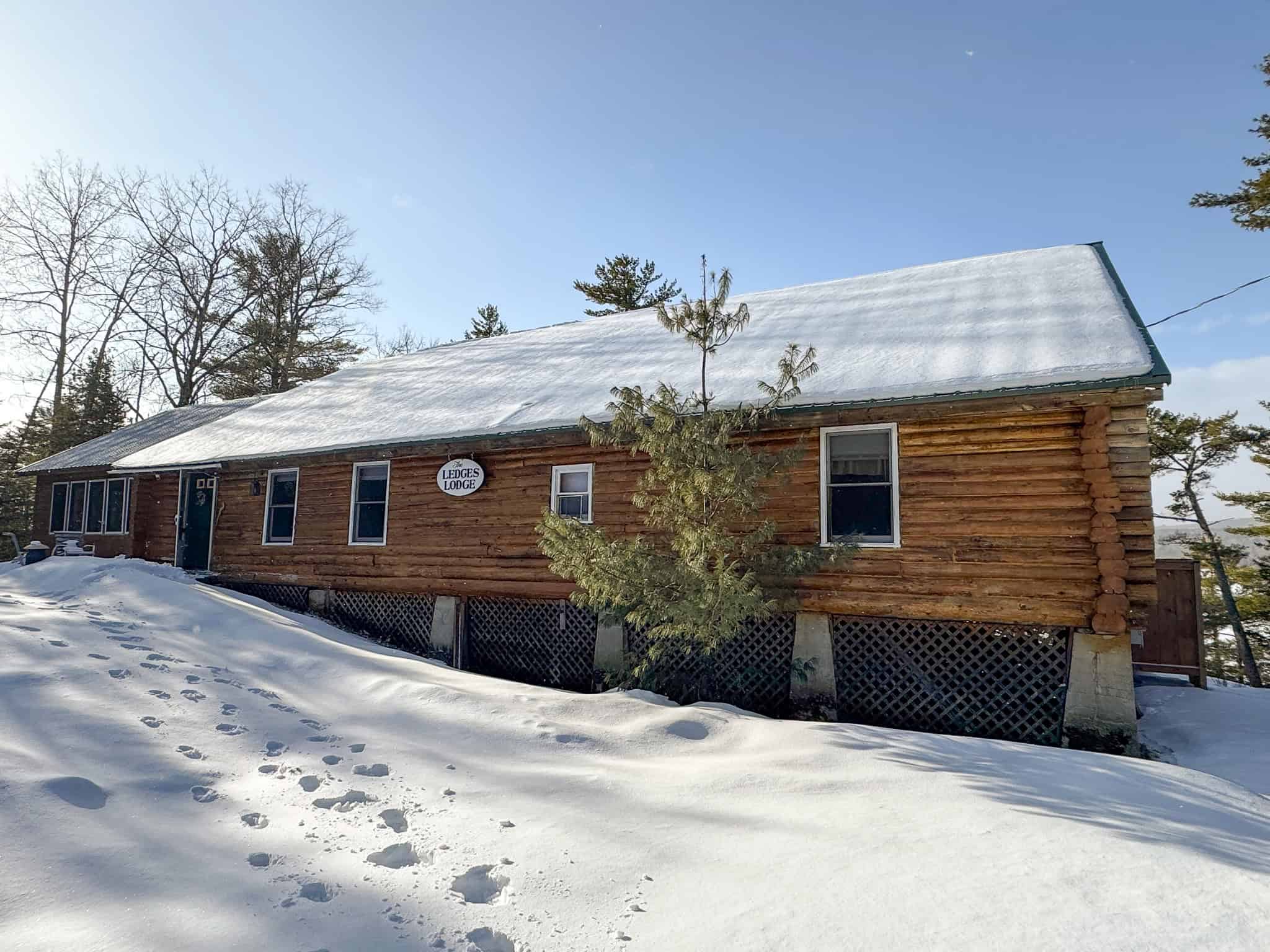 Waterfront Log Cabin on 16 Acres in Northern Maine