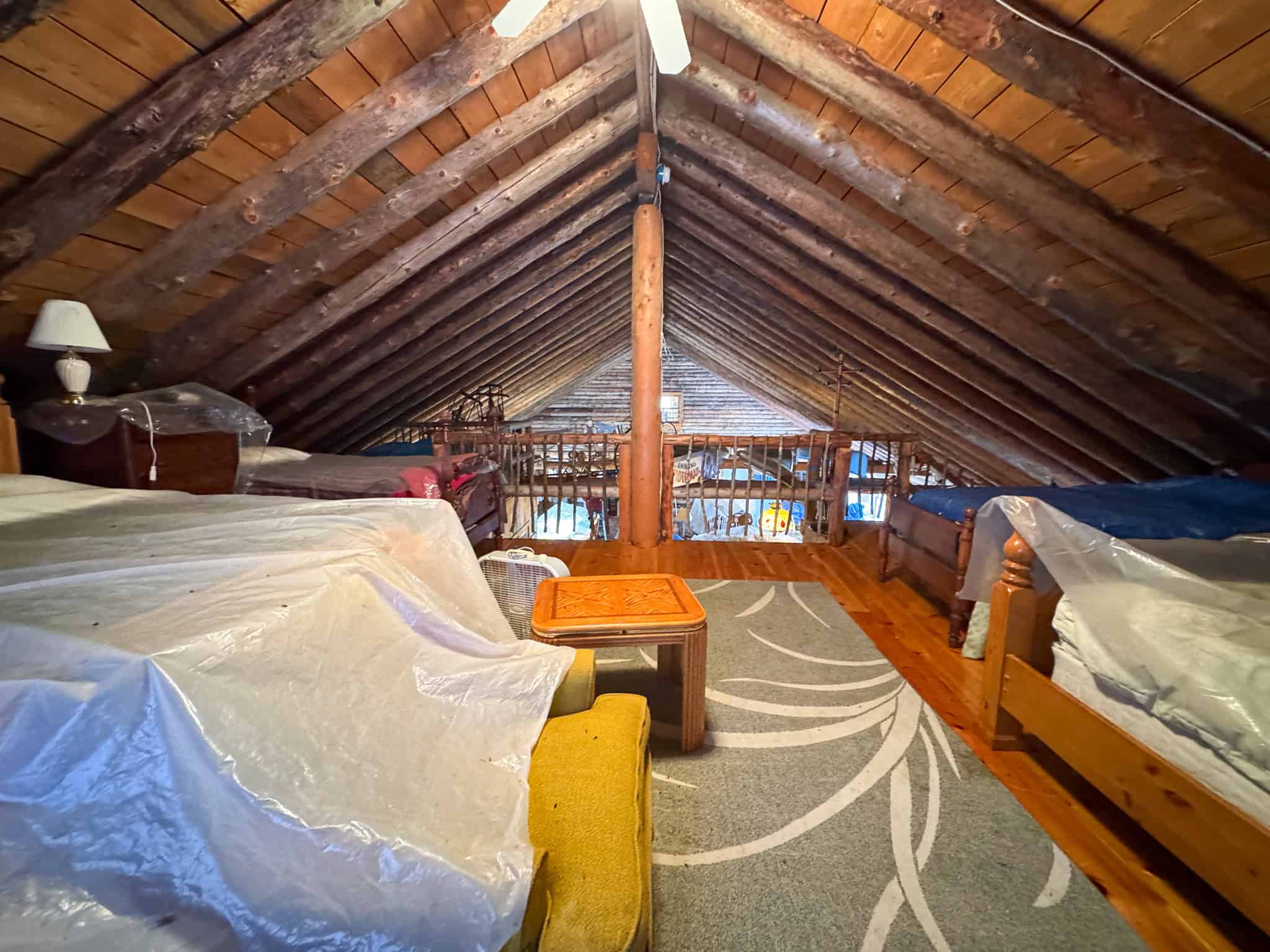 Waterfront Log Cabin on 16 Acres in Northern Maine