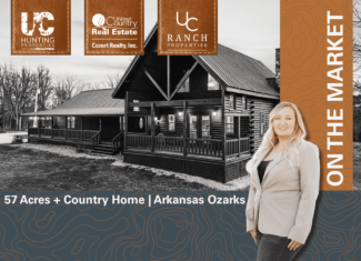 Log Cabin + 57 Acres in the Missouri Ozarks