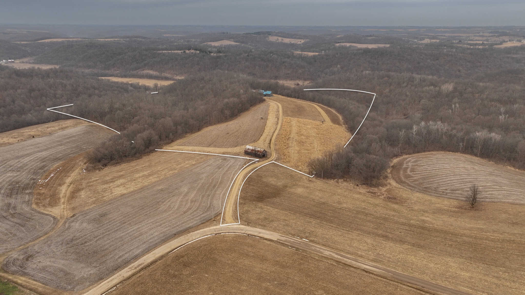 Blufftop Whitetail Estate – 39.21 Acres with Log Home & Trophy Deer Habitat in Richland County