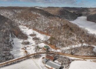 Dead-End Road 14-Acre Valley Estate with Dual Living Quarters Near Muscoda, WI