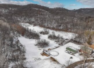 Dead-End Road 14-Acre Valley Estate with Dual Living Quarters Near Muscoda, WI