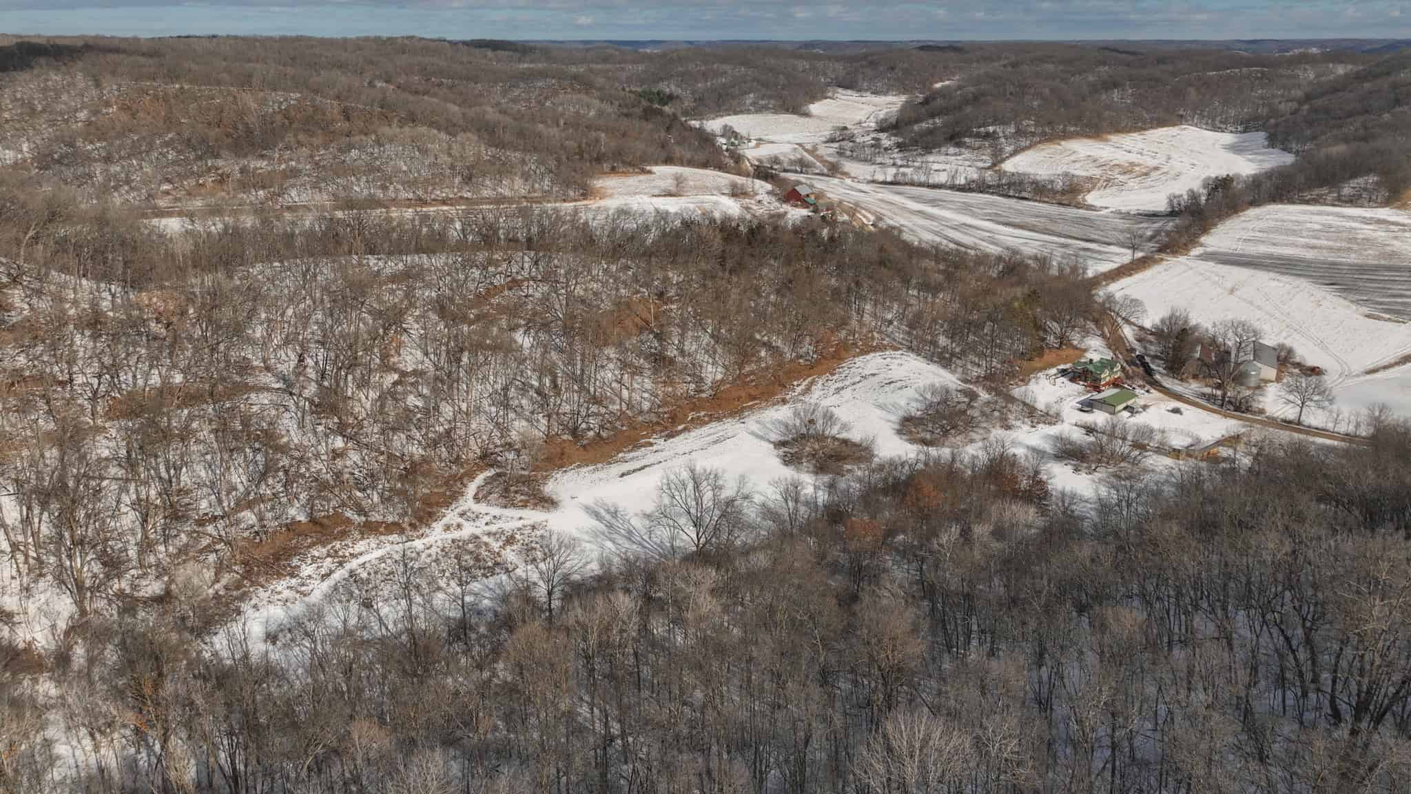 Dead-End Road 14-Acre Valley Estate with Dual Living Quarters Near Muscoda, WI