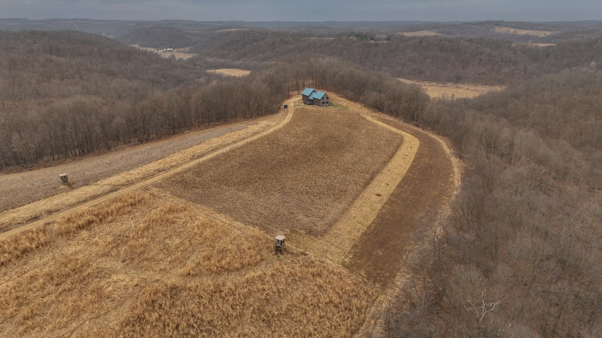 Blufftop Whitetail Estate – 39.21 Acres with Log Home & Trophy Deer Habitat in Richland County