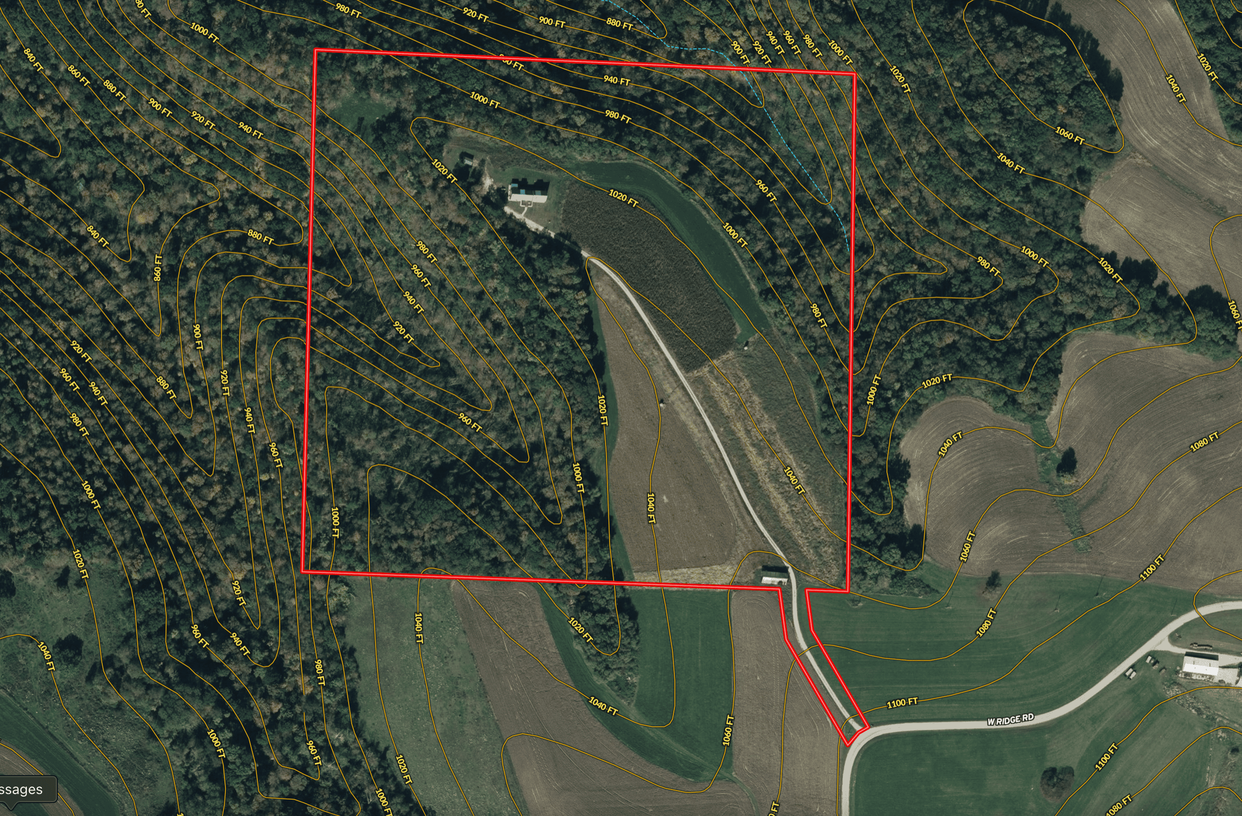 Blufftop Whitetail Estate – 39.21 Acres with Log Home & Trophy Deer Habitat in Richland County