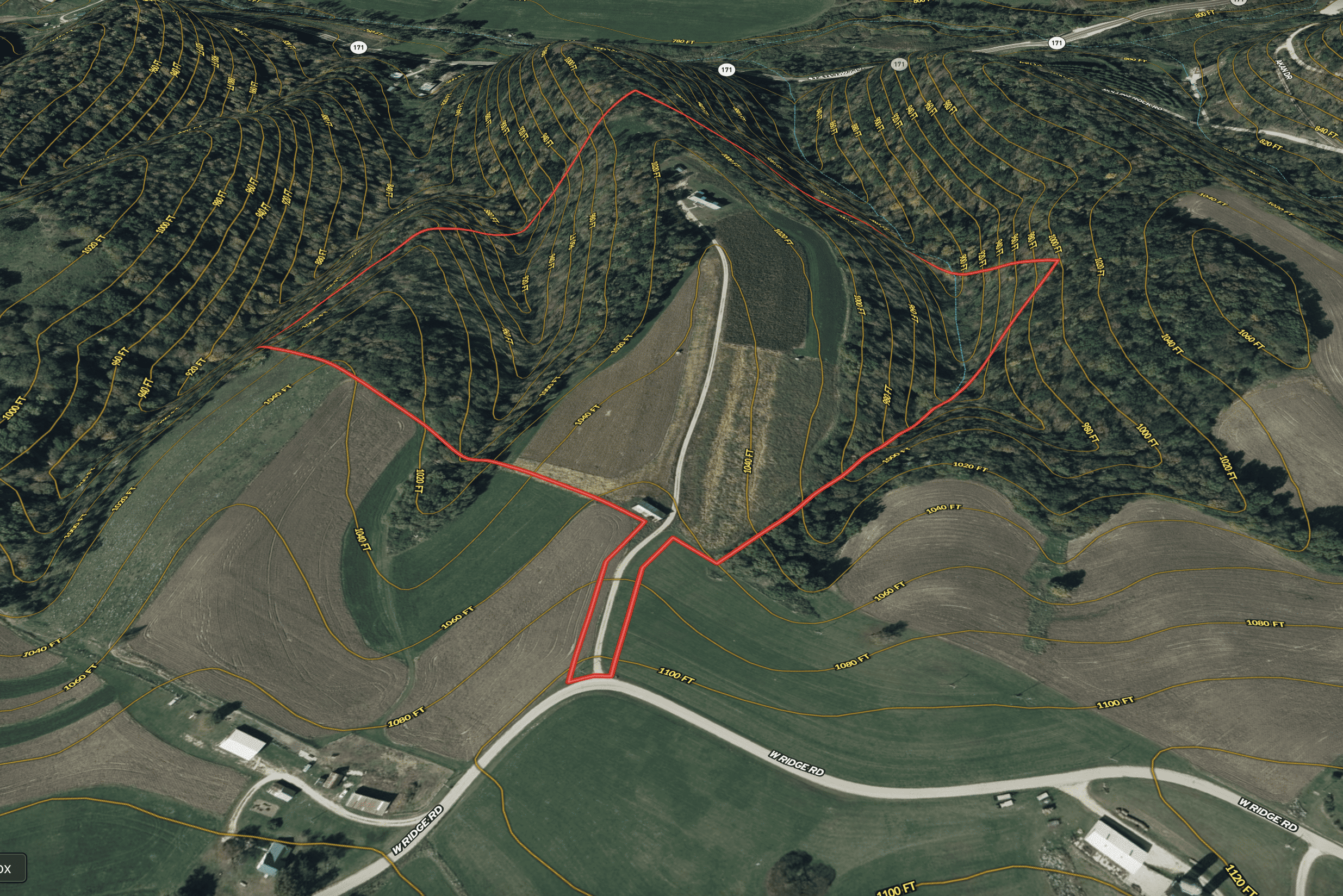 Blufftop Whitetail Estate – 39.21 Acres with Log Home & Trophy Deer Habitat in Richland County