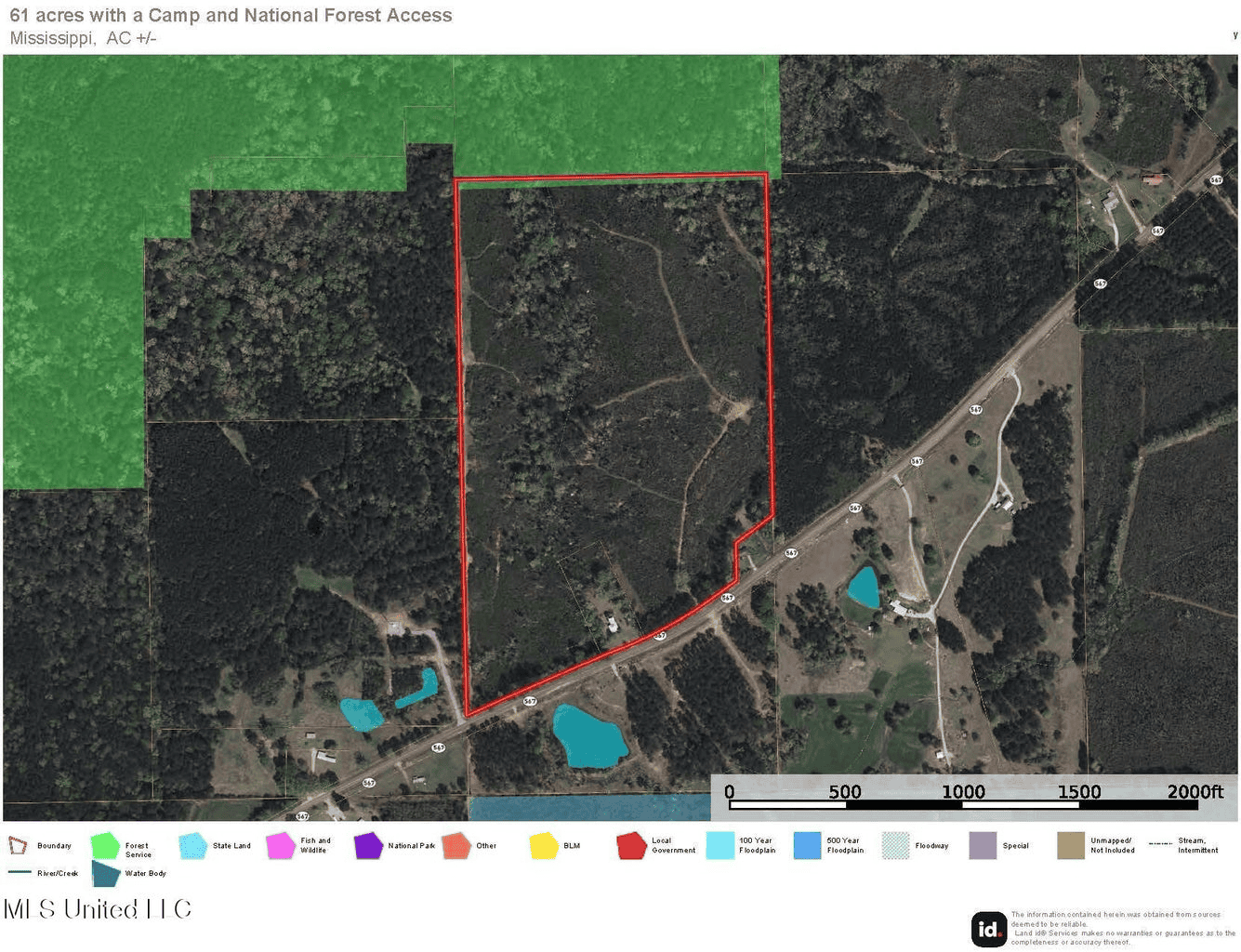 South MS Camp and Land Bordering the National Forest
