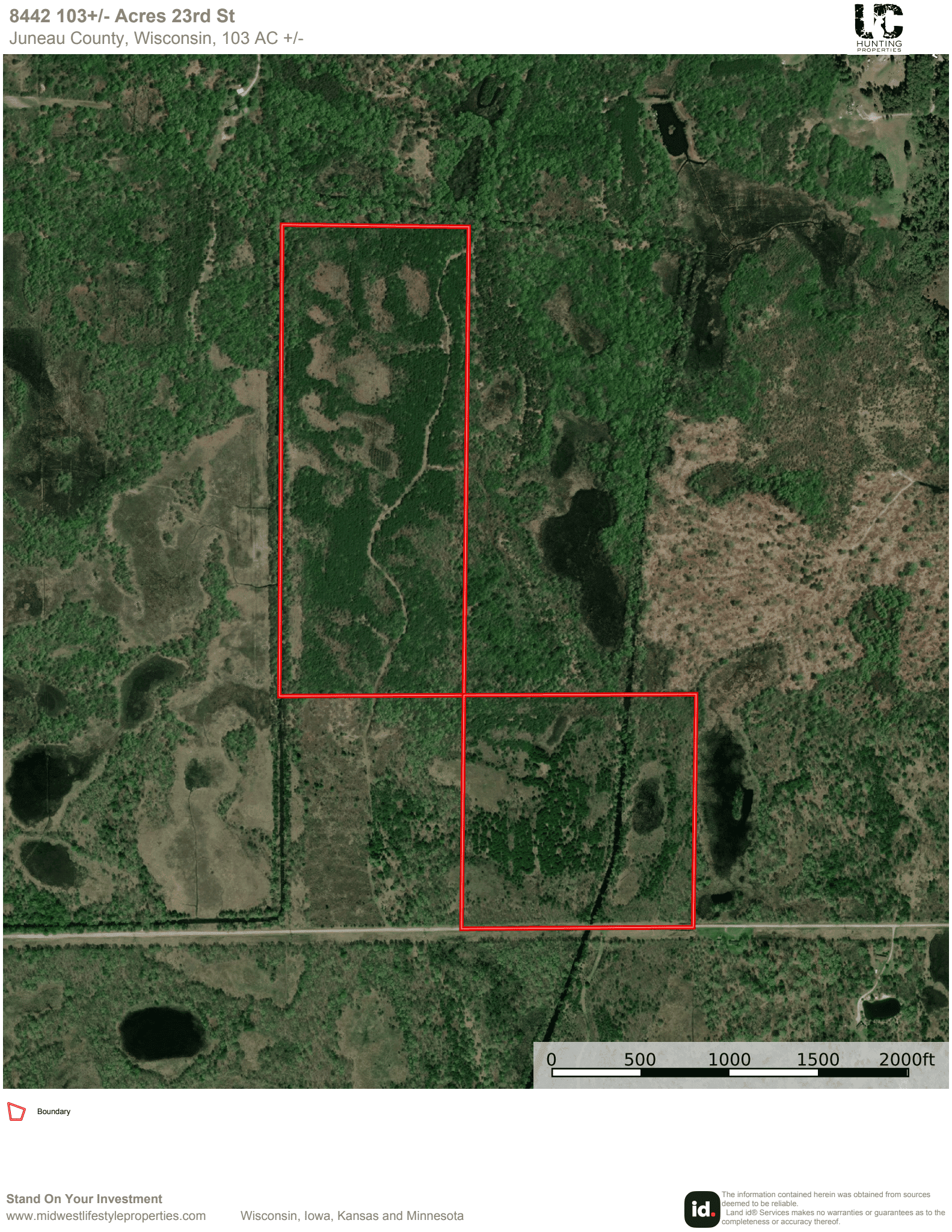 103.69± acre tract in the Town of Necedah, Juneau County
