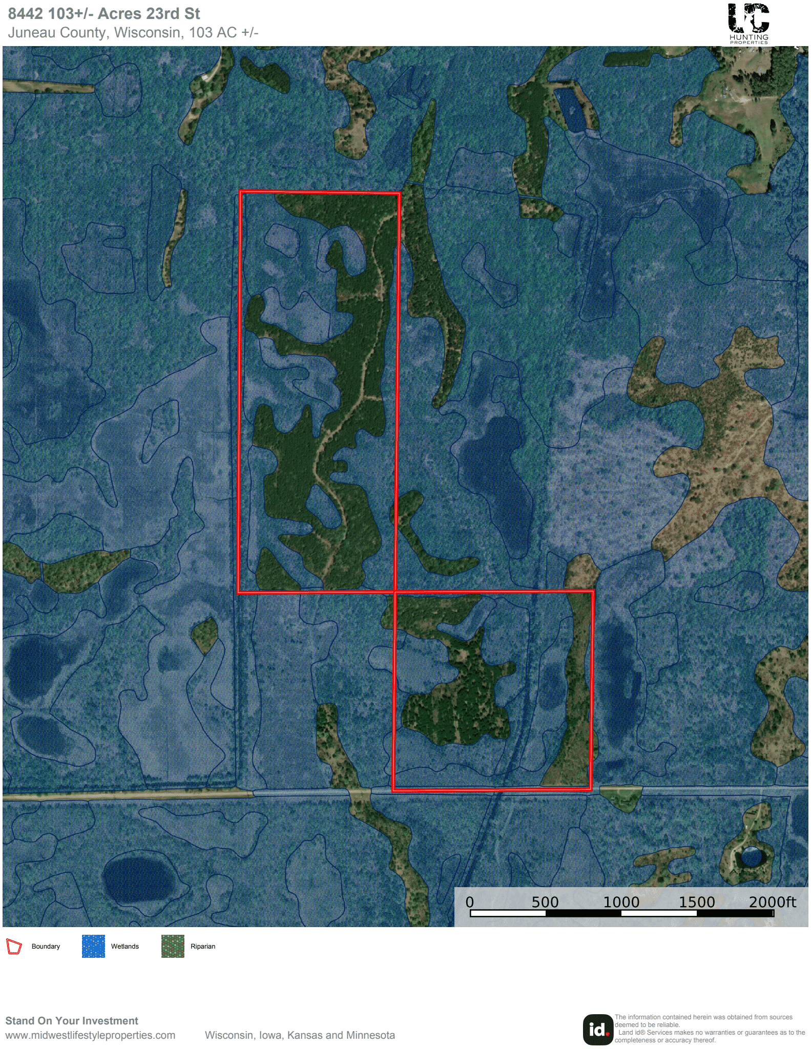 103.69± acre tract in the Town of Necedah, Juneau County