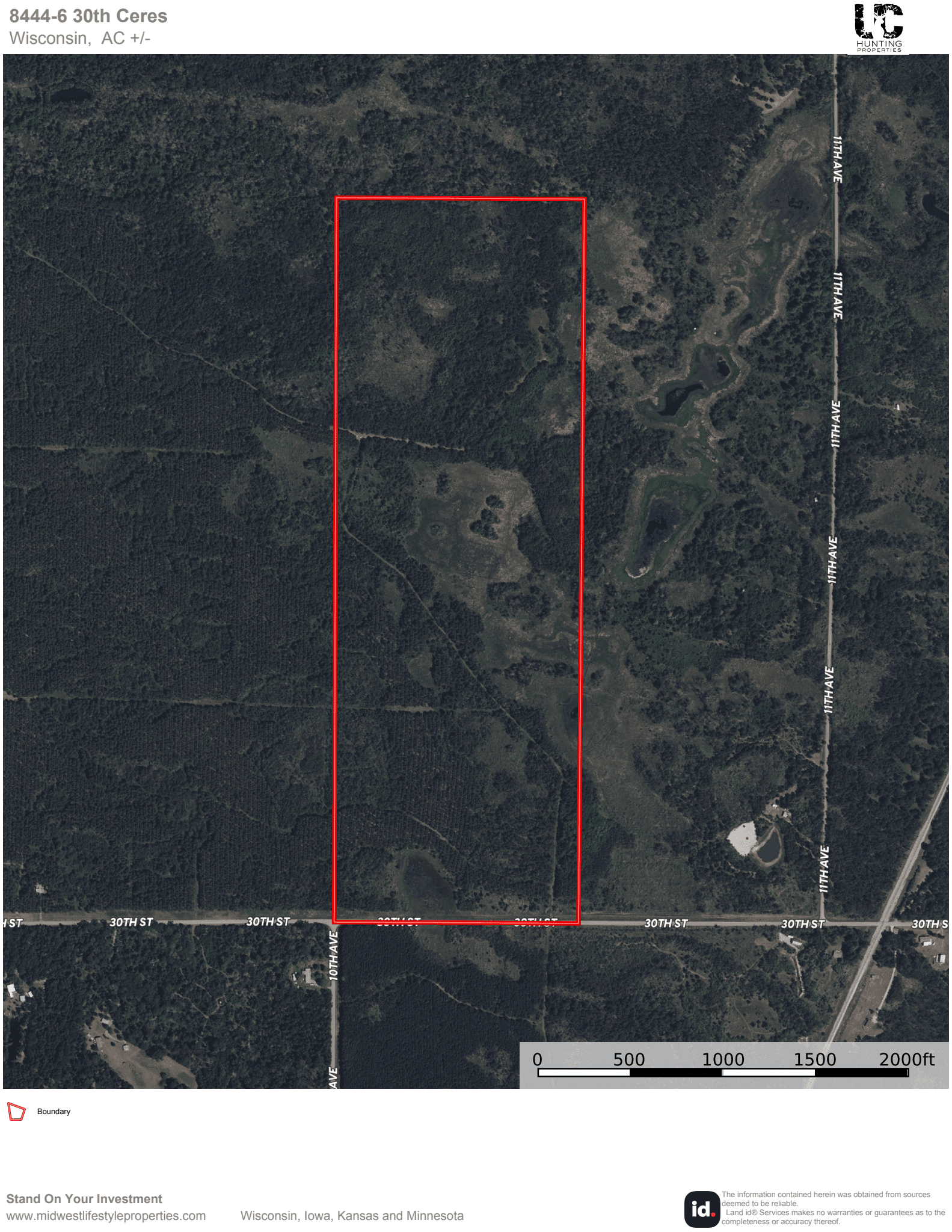 120± acre tract in the Town of Clearfield, Juneau County