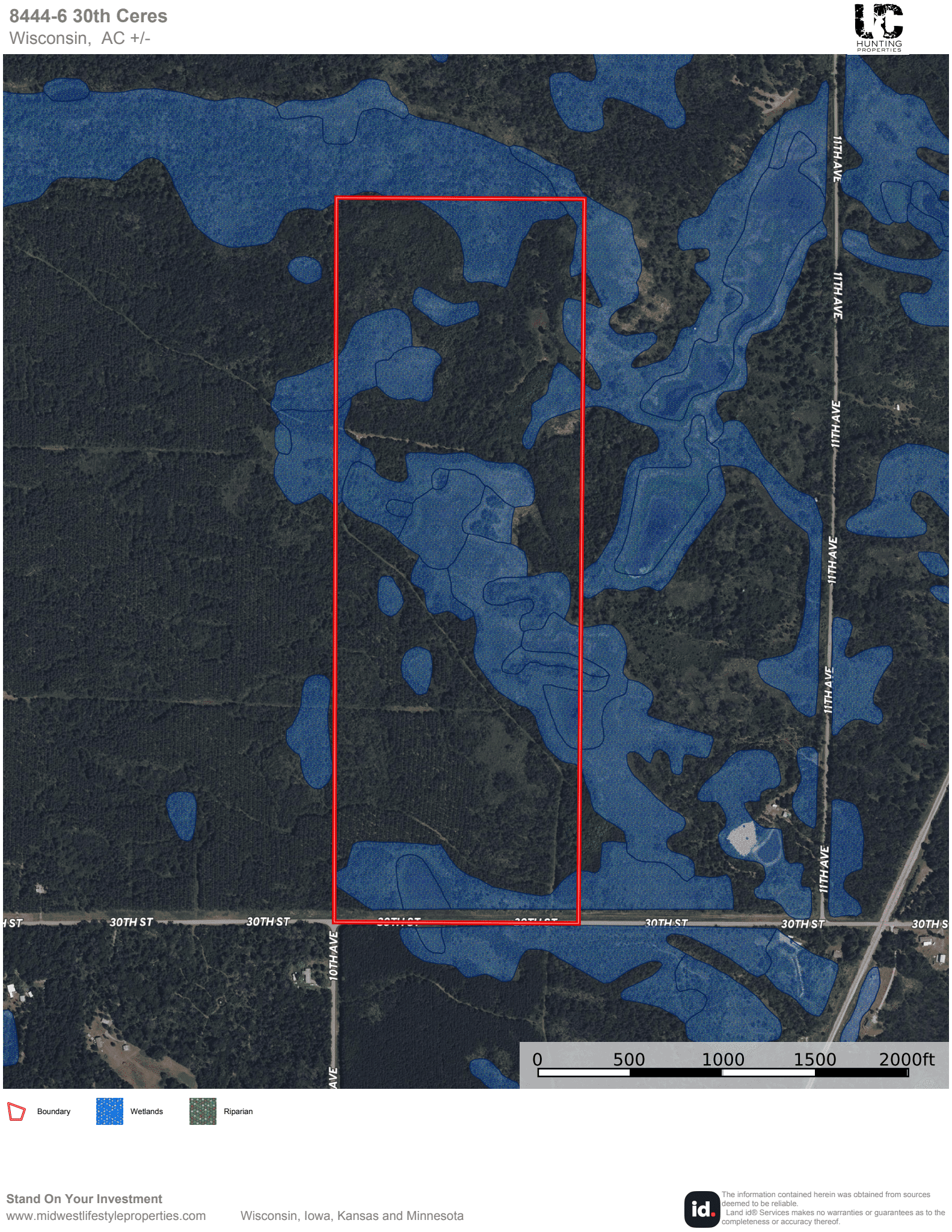 120± acre tract in the Town of Clearfield, Juneau County
