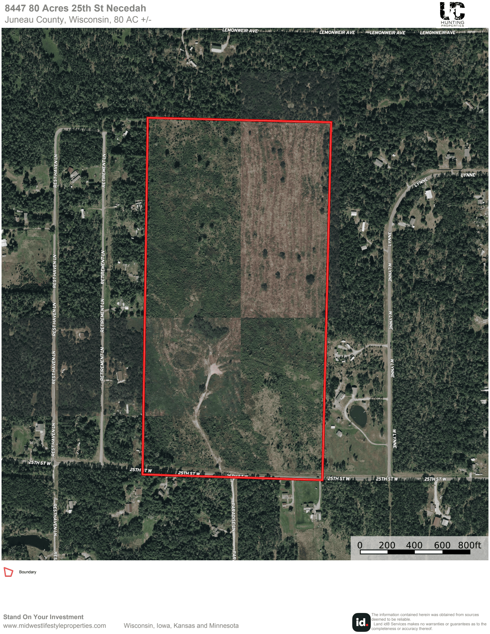 80 Acres of Juneau County Timber Land