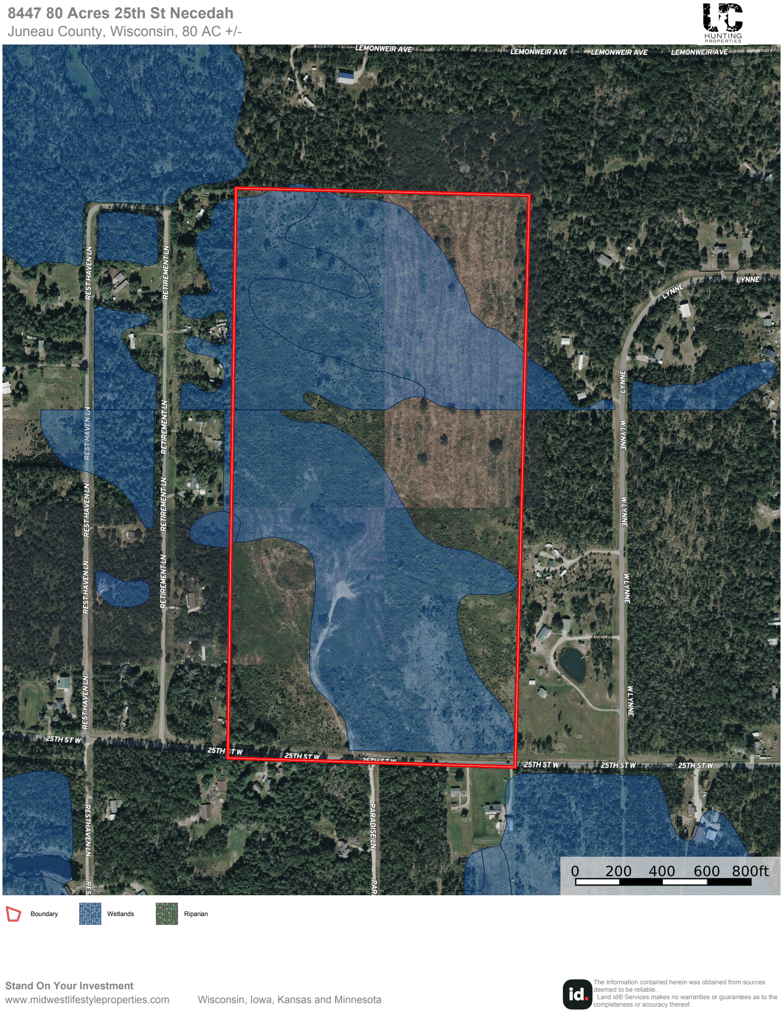 80 Acres of Juneau County Timber Land