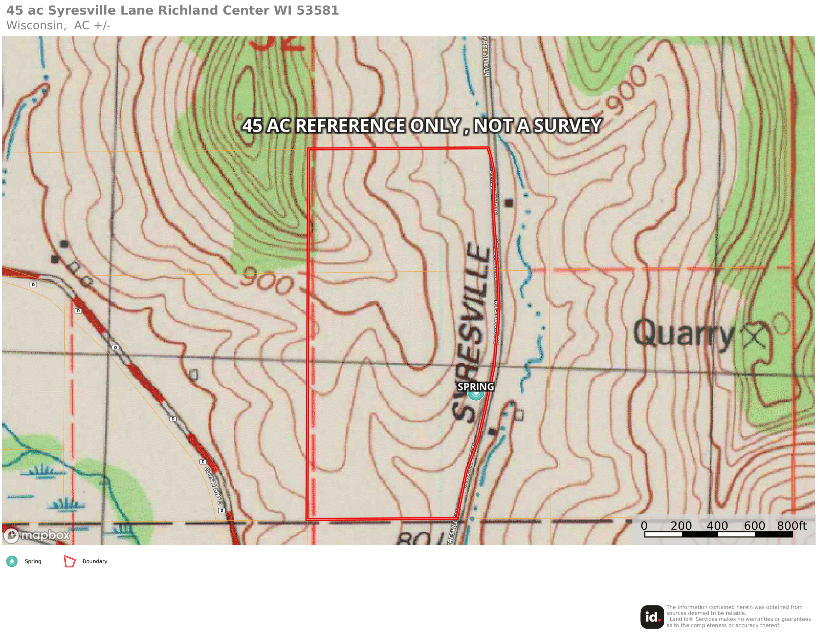 45 +/- Acres Driftless Region of Richland County