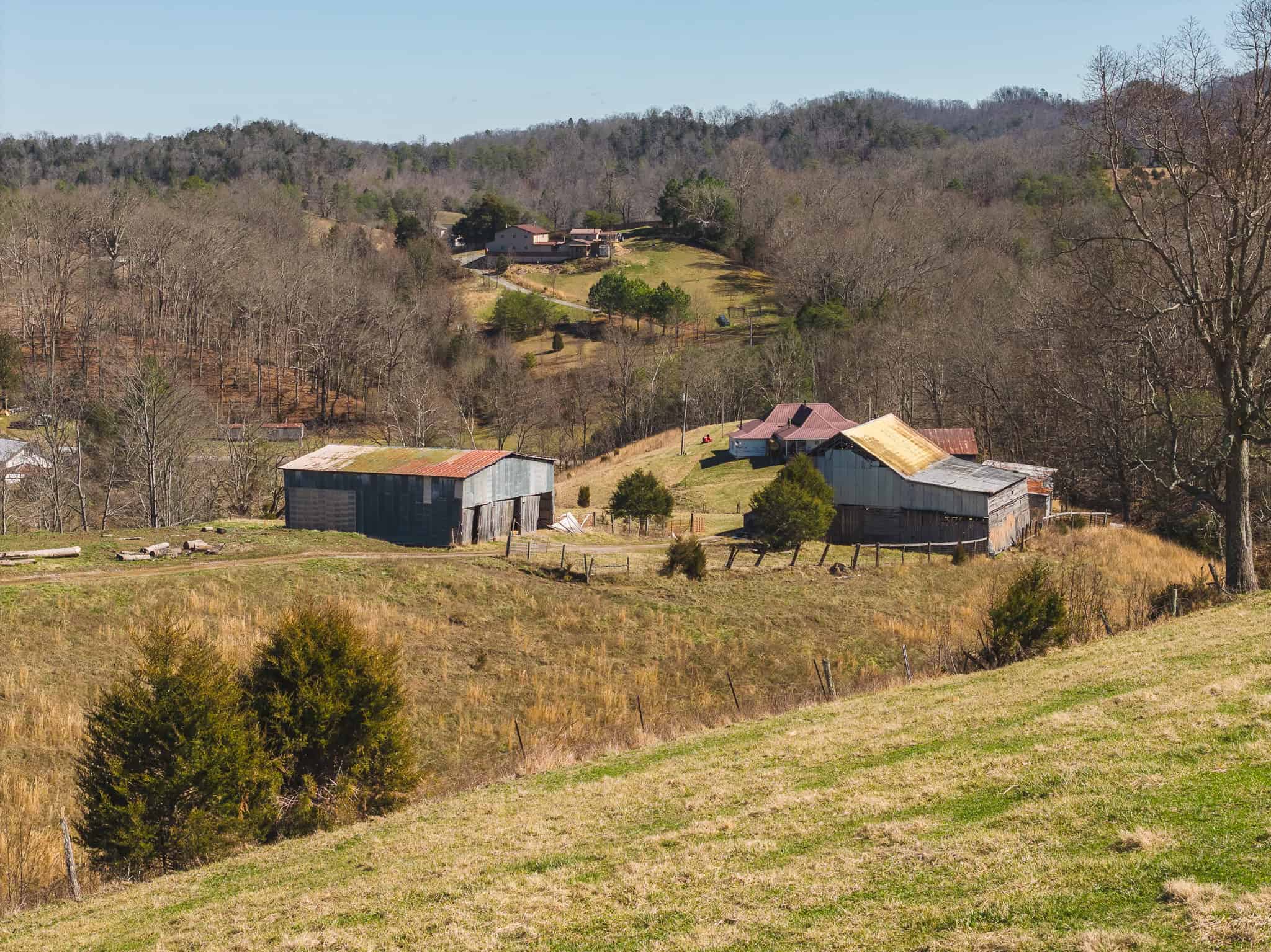 102.62 Unrestricted Acres with Farmhouse, Barn, Pond, Pasture, Timber, and East Tennessee Mountain Views in Hancock County