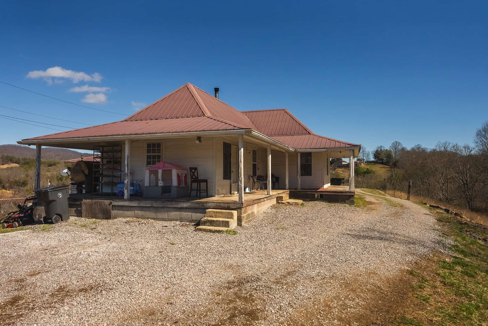 102.62 Unrestricted Acres with Farmhouse, Barn, Pond, Pasture, Timber, and East Tennessee Mountain Views in Hancock County