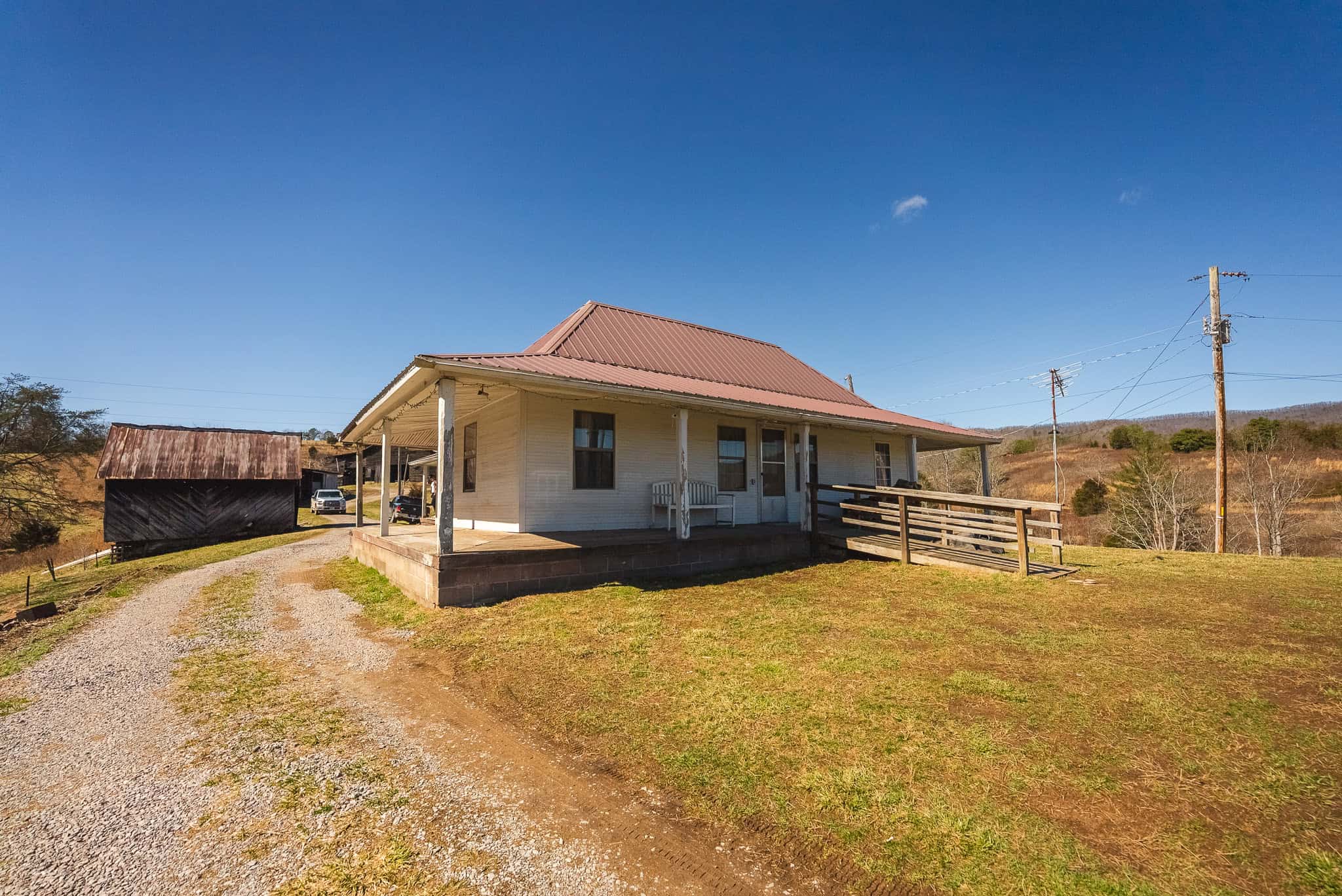 102.62 Unrestricted Acres with Farmhouse, Barn, Pond, Pasture, Timber, and East Tennessee Mountain Views in Hancock County
