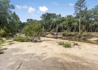 23 Acres of Riverfront Property with Sand Bar and Cabins