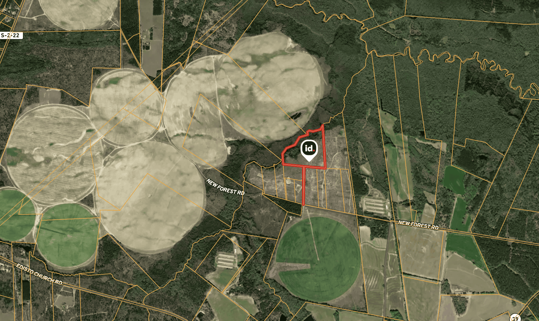 36-acre tract with multiple access points & natural features on New Forrest