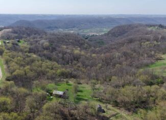 Log Cabin in SW Wisconsin Driftless Region on 10 Acres