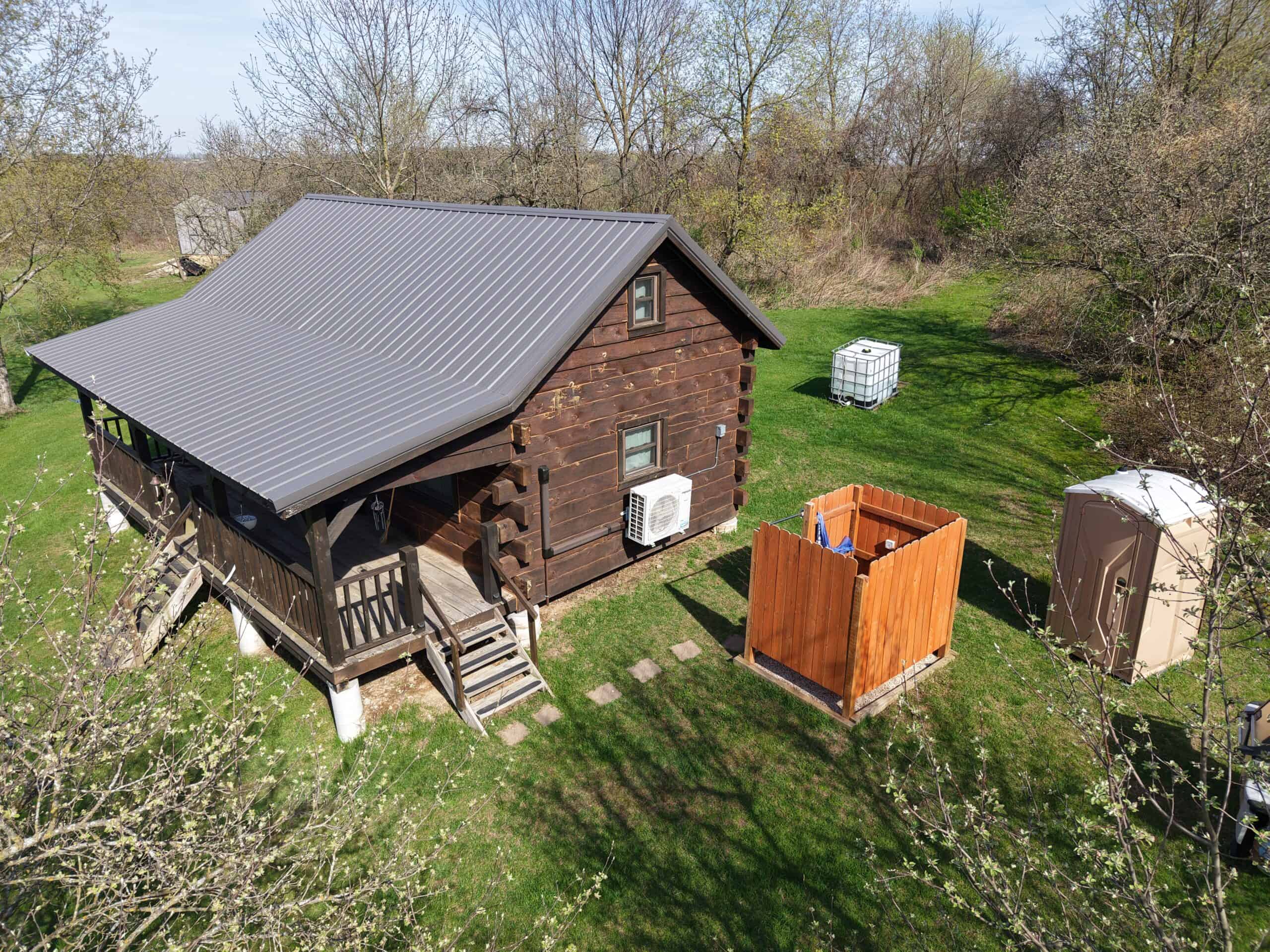 Log Cabin in SW Wisconsin Driftless Region on 10 Acres