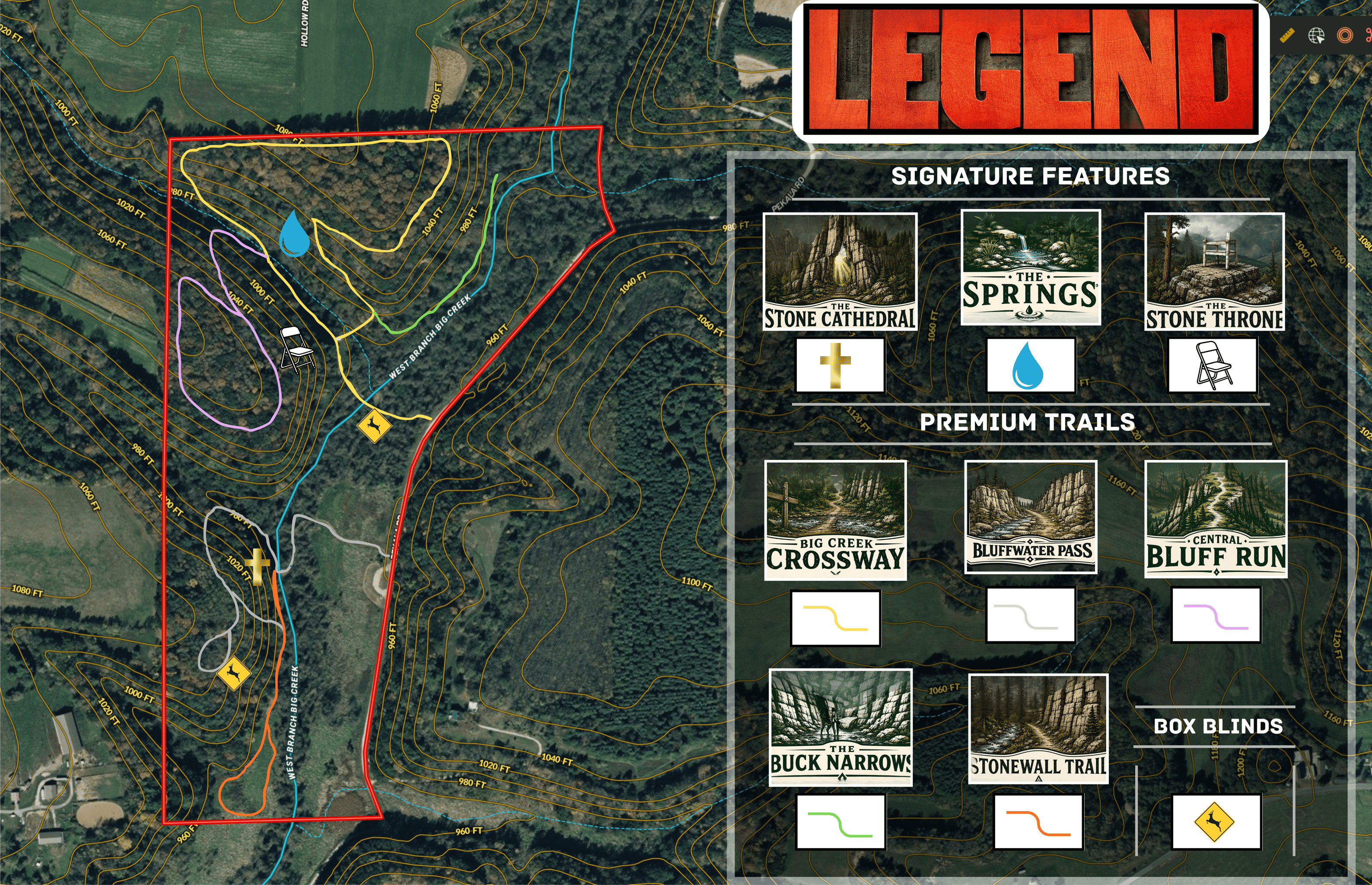 Three Ridges at Big Creek | 70± Acres of Recreational Land for Sale Near Lake Redstone | Juneau County, WI