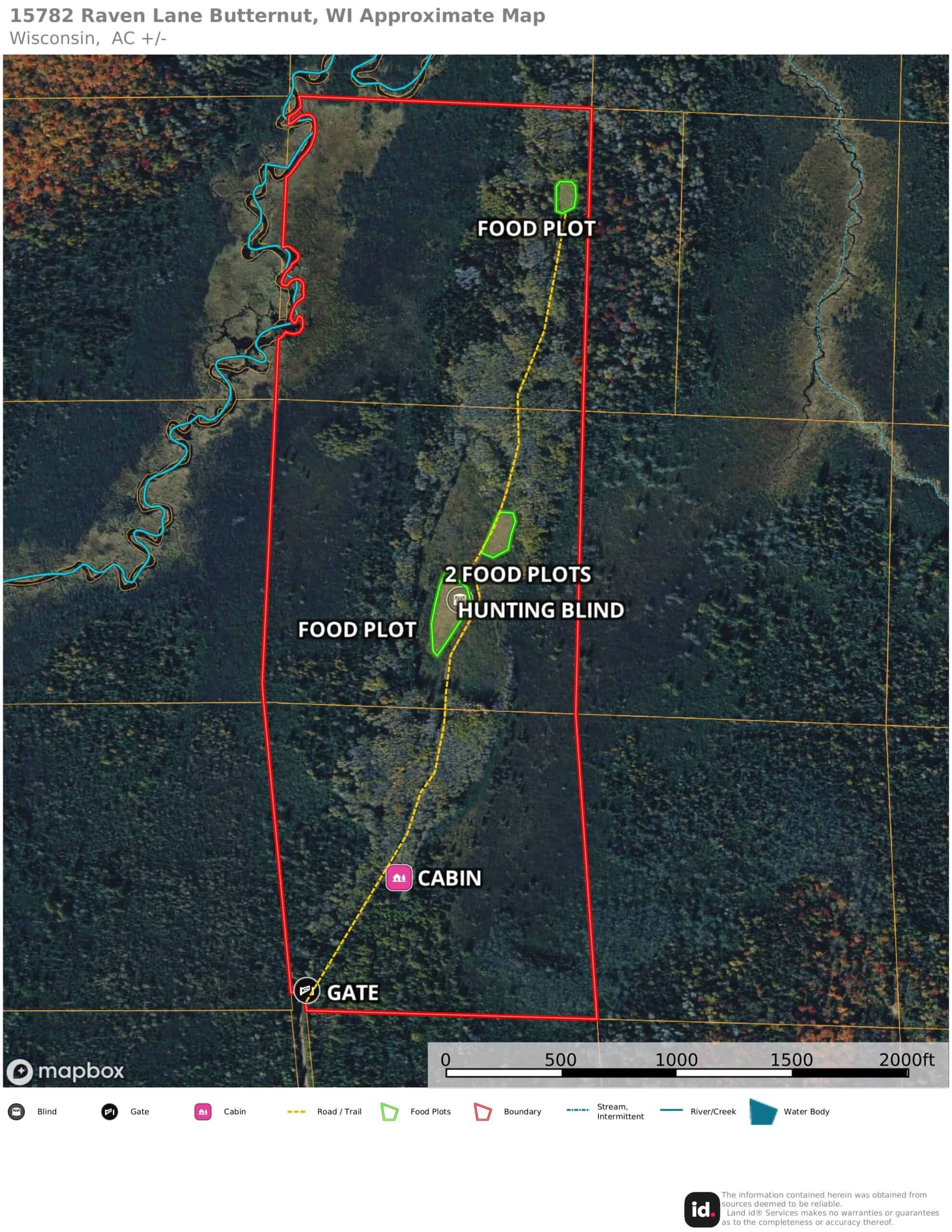 120 ± Acres with New Cabin located in Butternut, WI