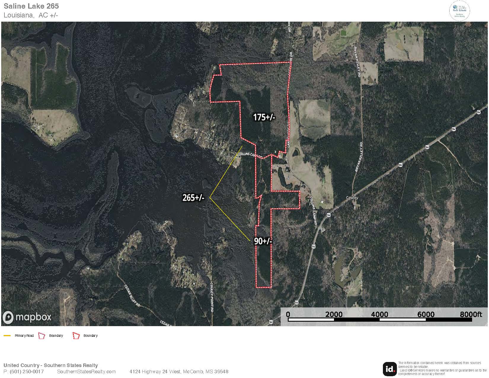 LA Recreation & Timber Property Joining Saline Lake
