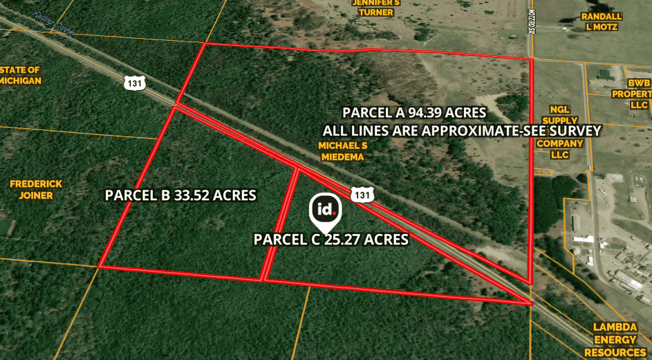 33.5 Acres – Ultimate Hunting Basecamp w/ US-131 Frontage + Direct State Land Access