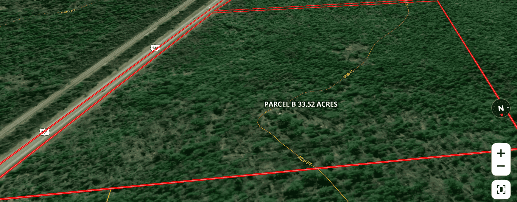 33.5 Acres – Ultimate Hunting Basecamp w/ US-131 Frontage + Direct State Land Access