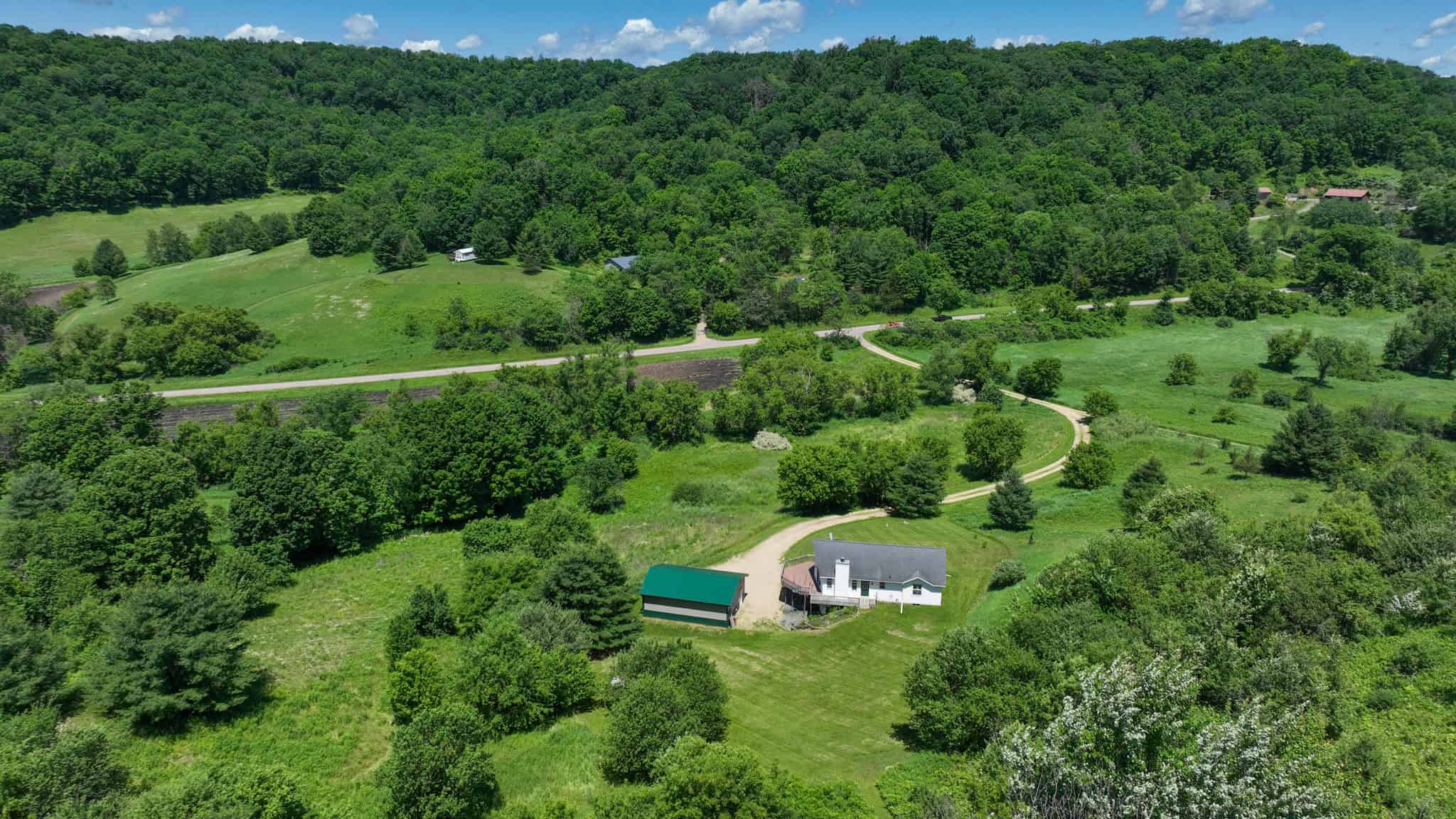 Scenic Country Home & Trophy Whitetail Retreat Near Wildcat Mountain State Park – 21.78 Acres in Vernon County, Wisconsin