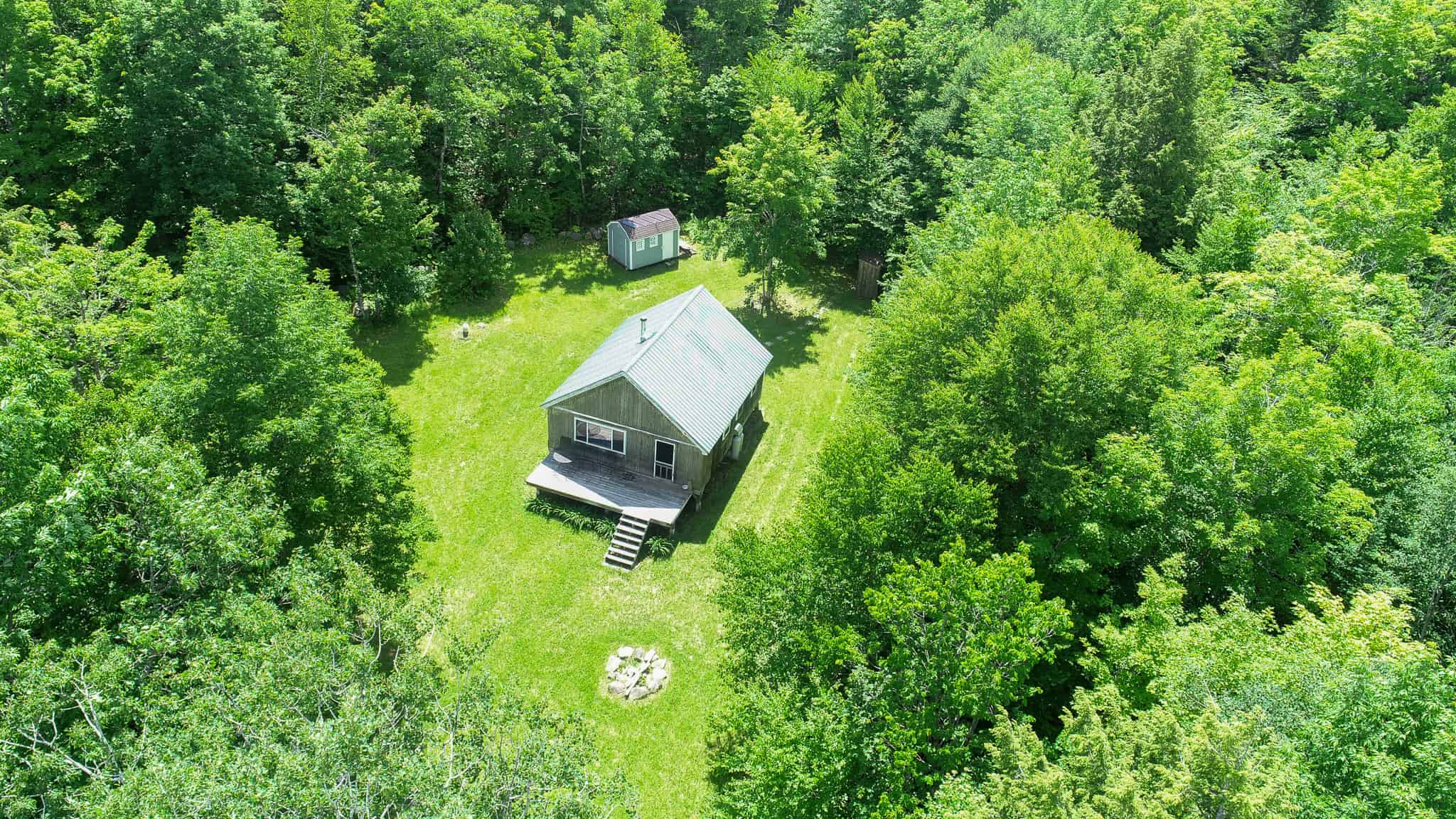 Off Grid Camp with 34 Acres – Abbot, Maine