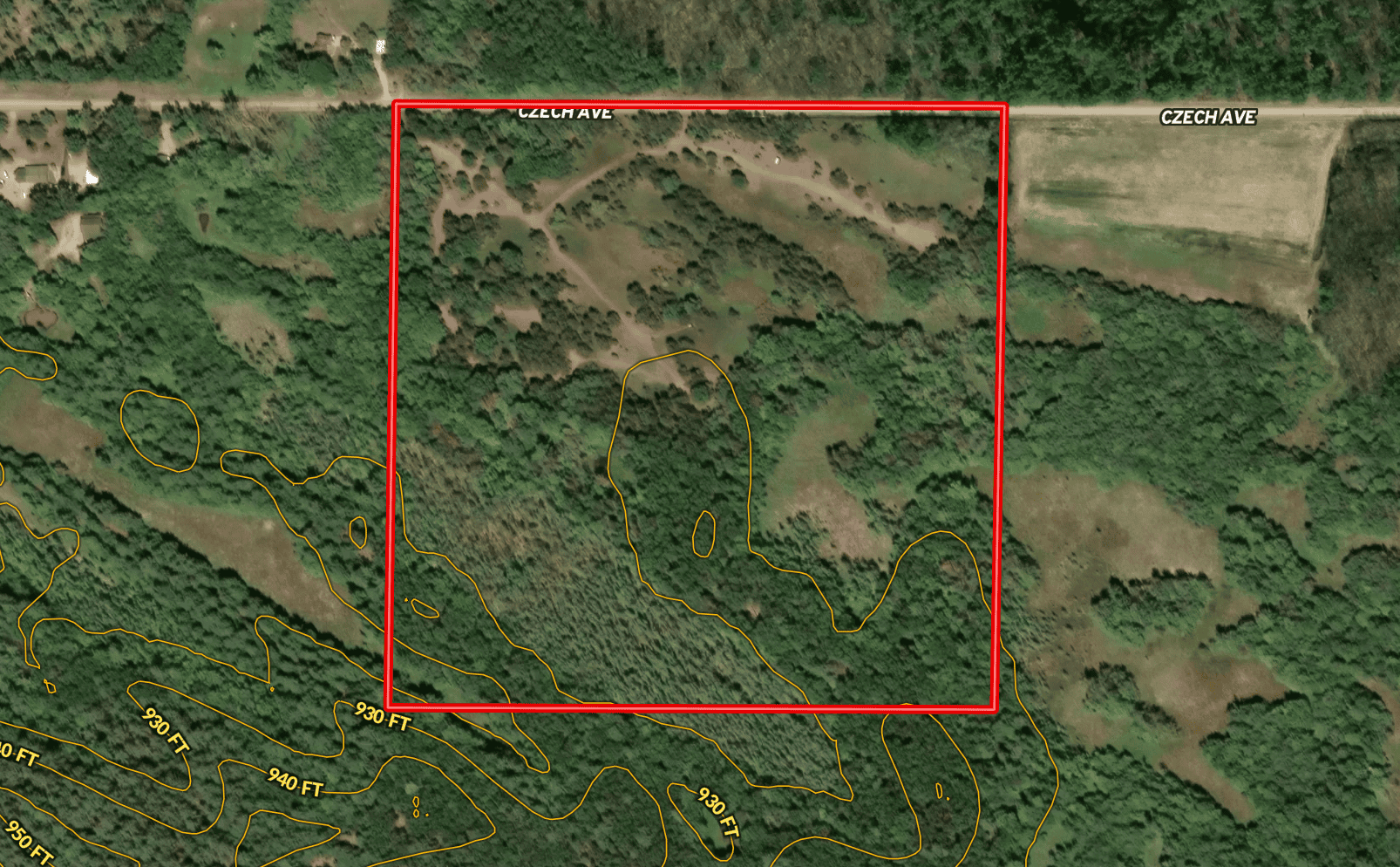 Forty acres in Adams County located in the Town of Strongs Prairie