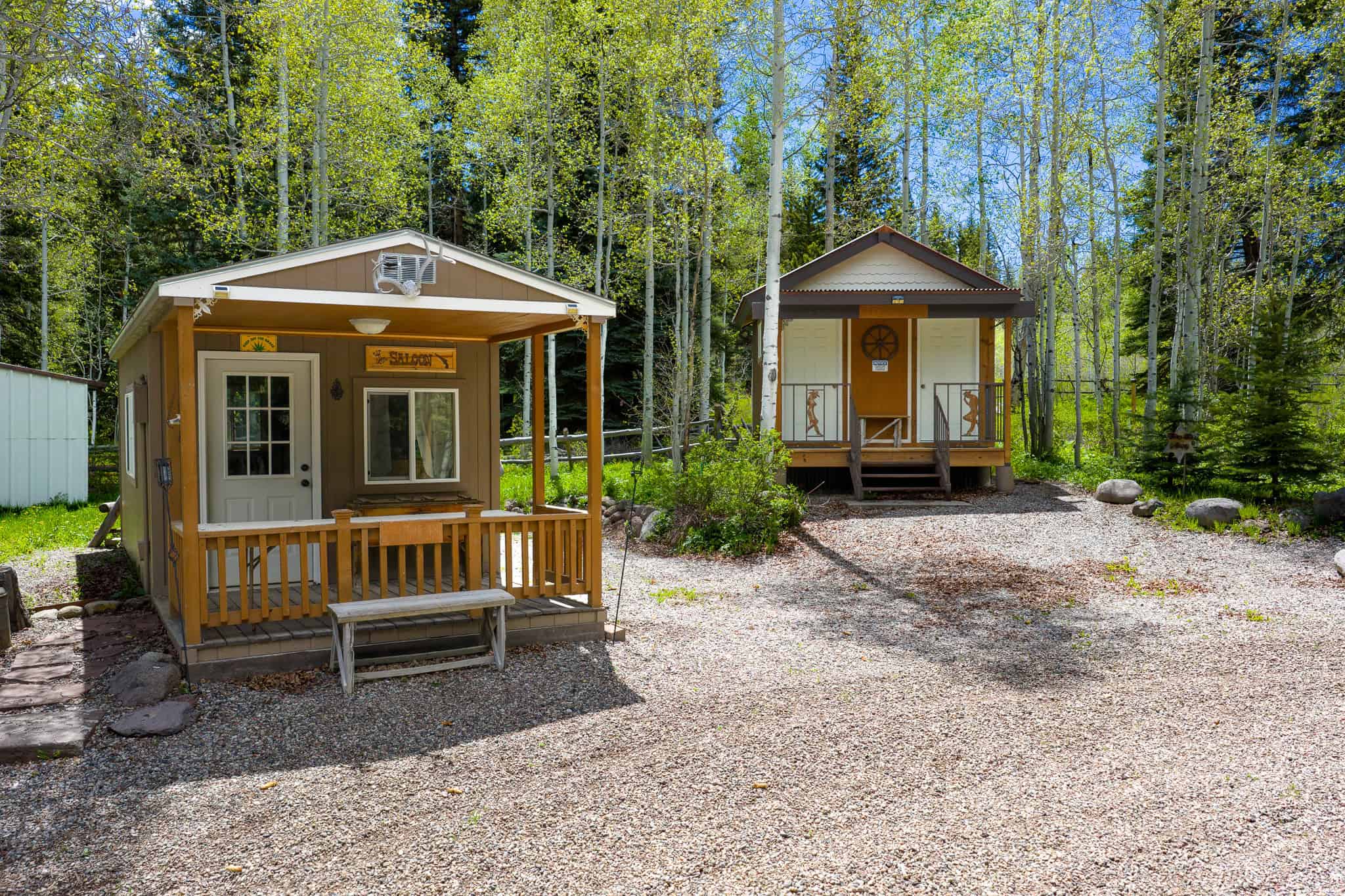 Colorado Mountain Hunting Retreat Surrounded By Thousands of Acres of Public Land in Garfield County With Low Flowing Creek and Multiple Cabins and Lodge