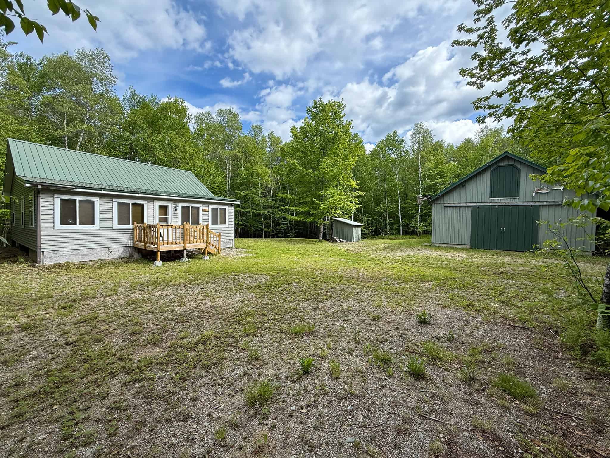 46 Acres of Maine Wilderness with Turnkey Off-Grid Cabin & Garage