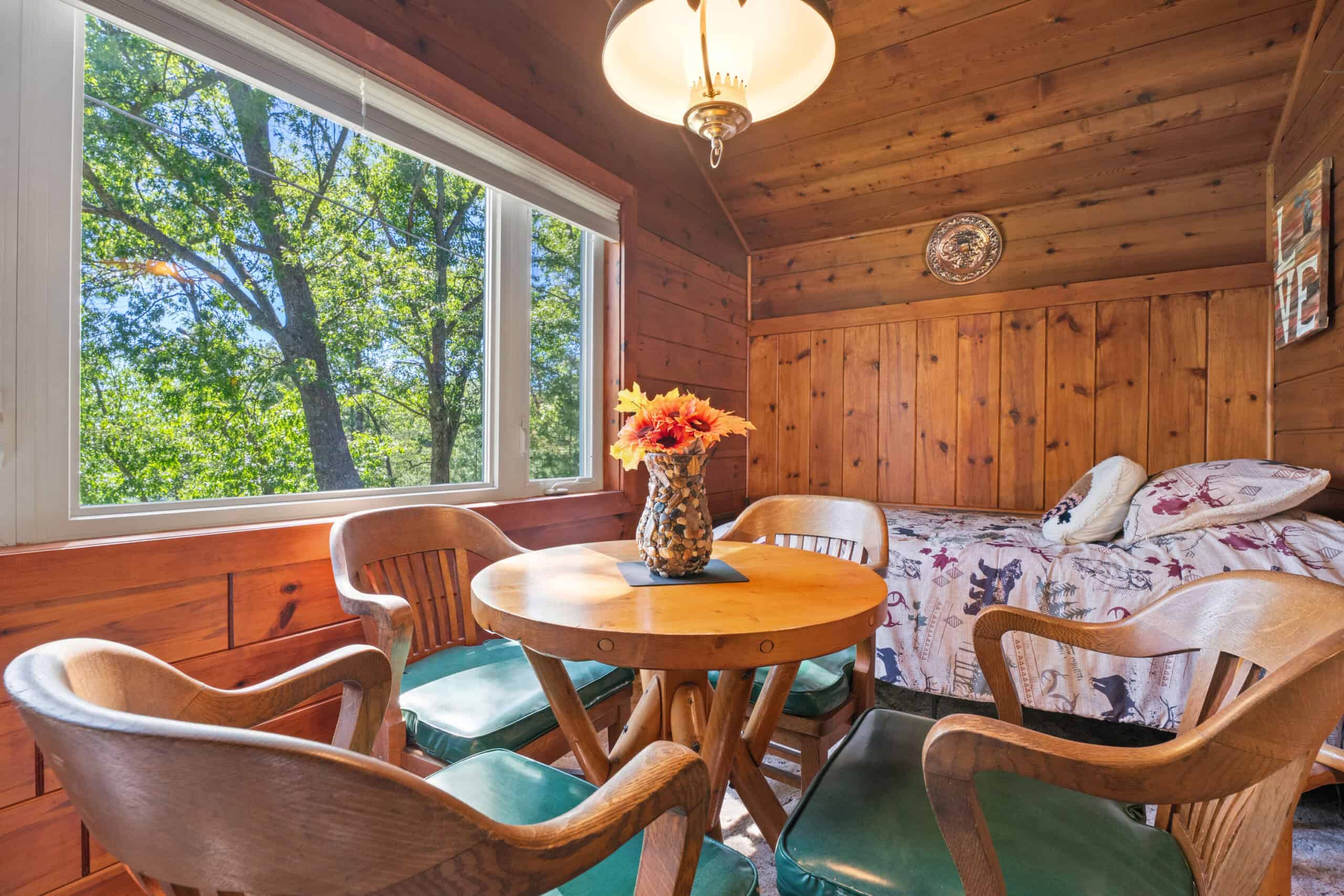 Classic Canada Creek Ranch Log Cabin with Lake Geneva Views